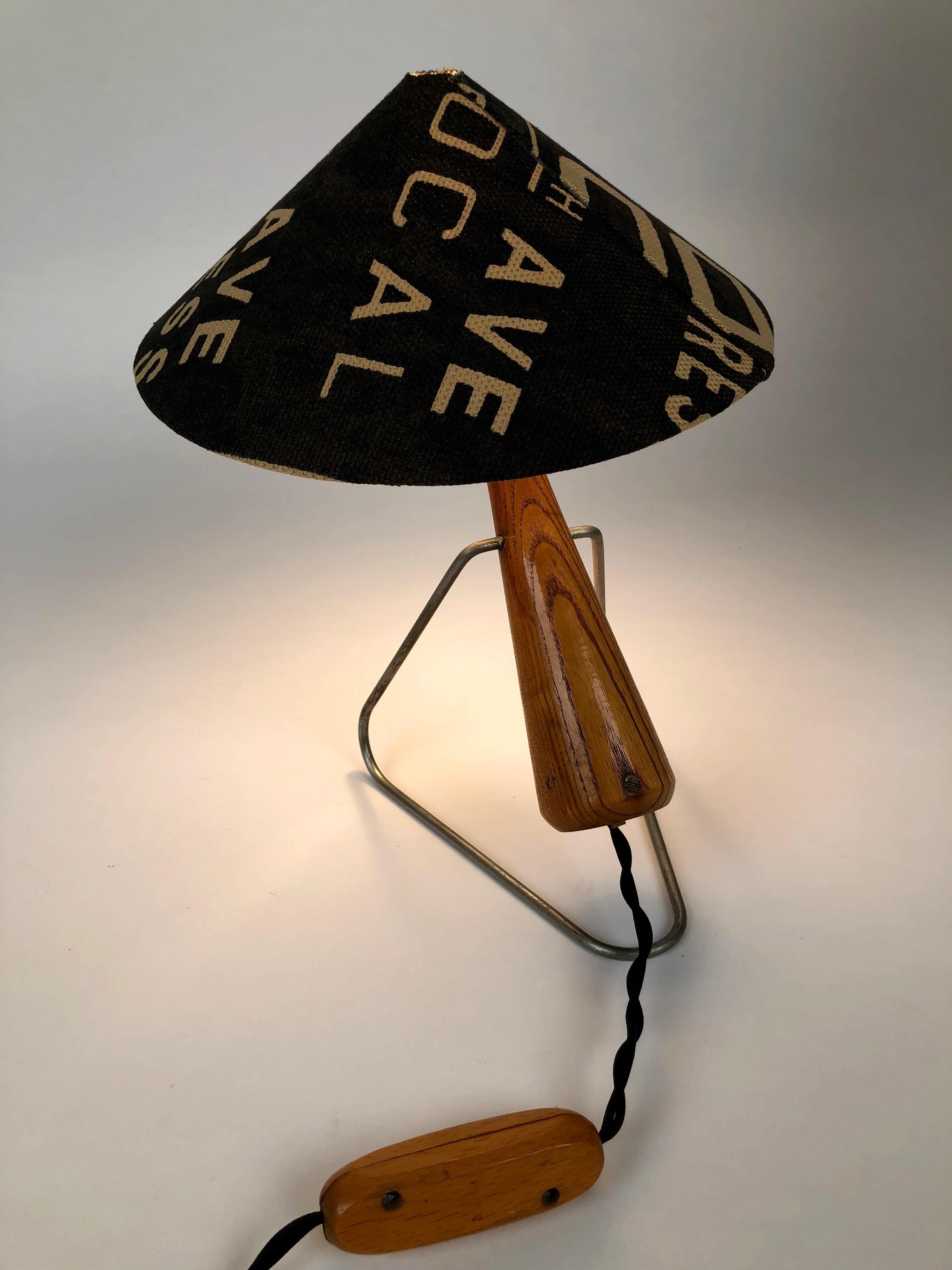 Midcentury Lamp with Shade in Martin Andrew Linen 4