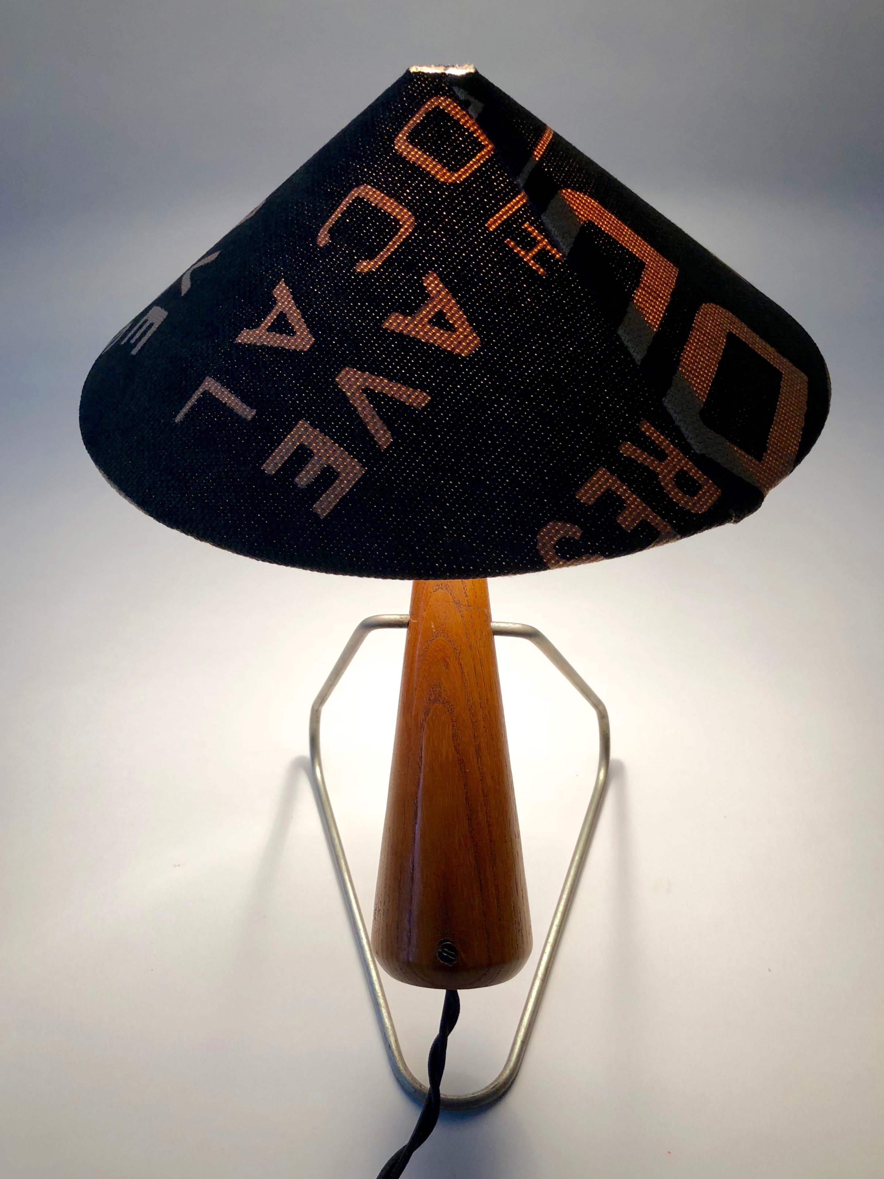 Midcentury Lamp with Shade in Martin Andrew Linen 2