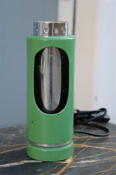 Lampe de table italienne du milieu du siècle Eclisse 1950 vert et acier