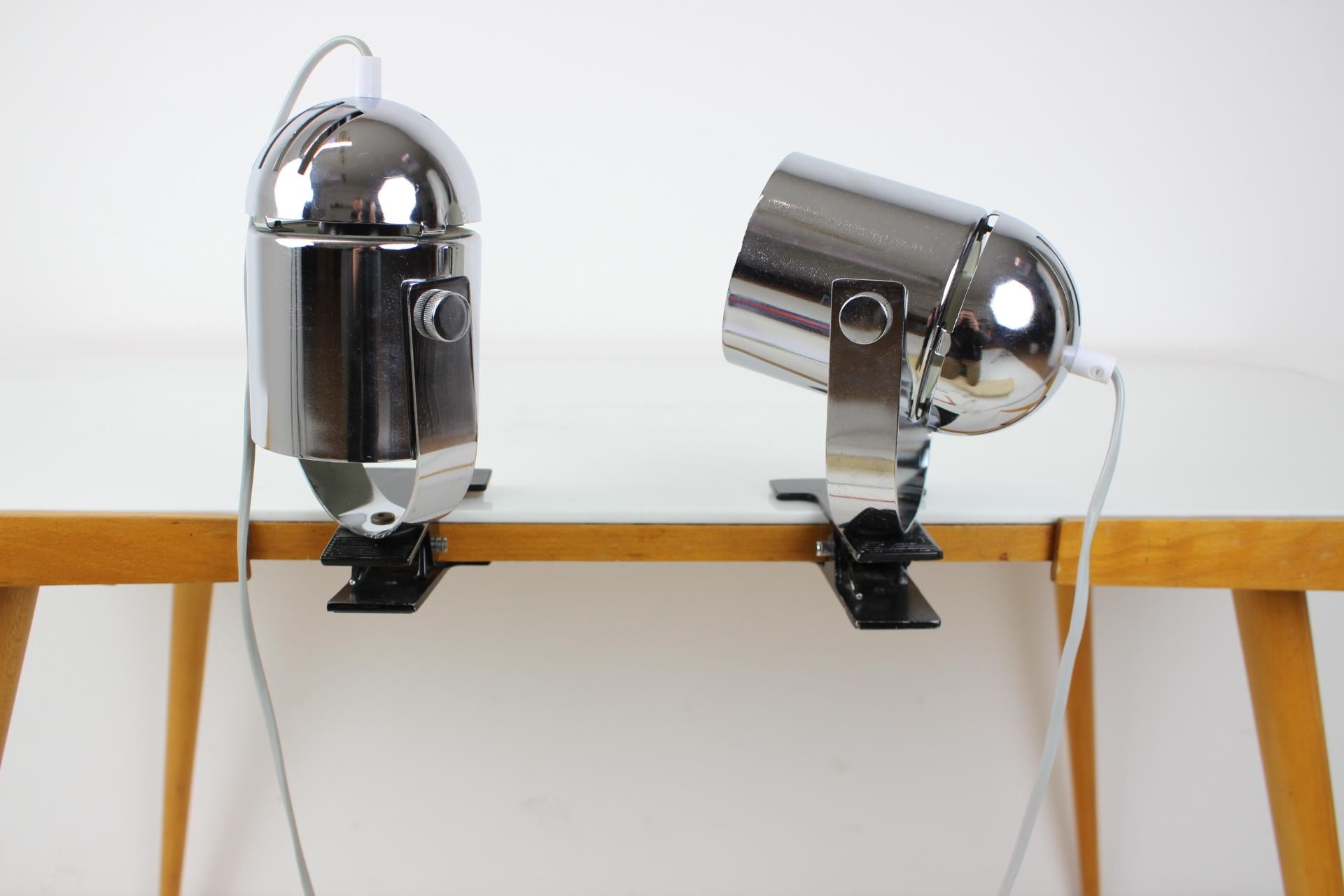 Mid-Century Modern Mid-Century Lamps with Clip Designed by Stanislav Indra, 1970's