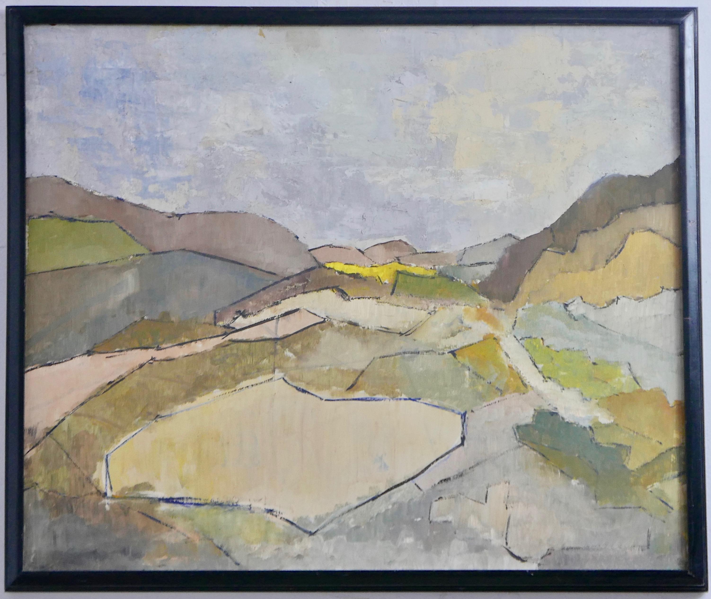 mid century landscape painting