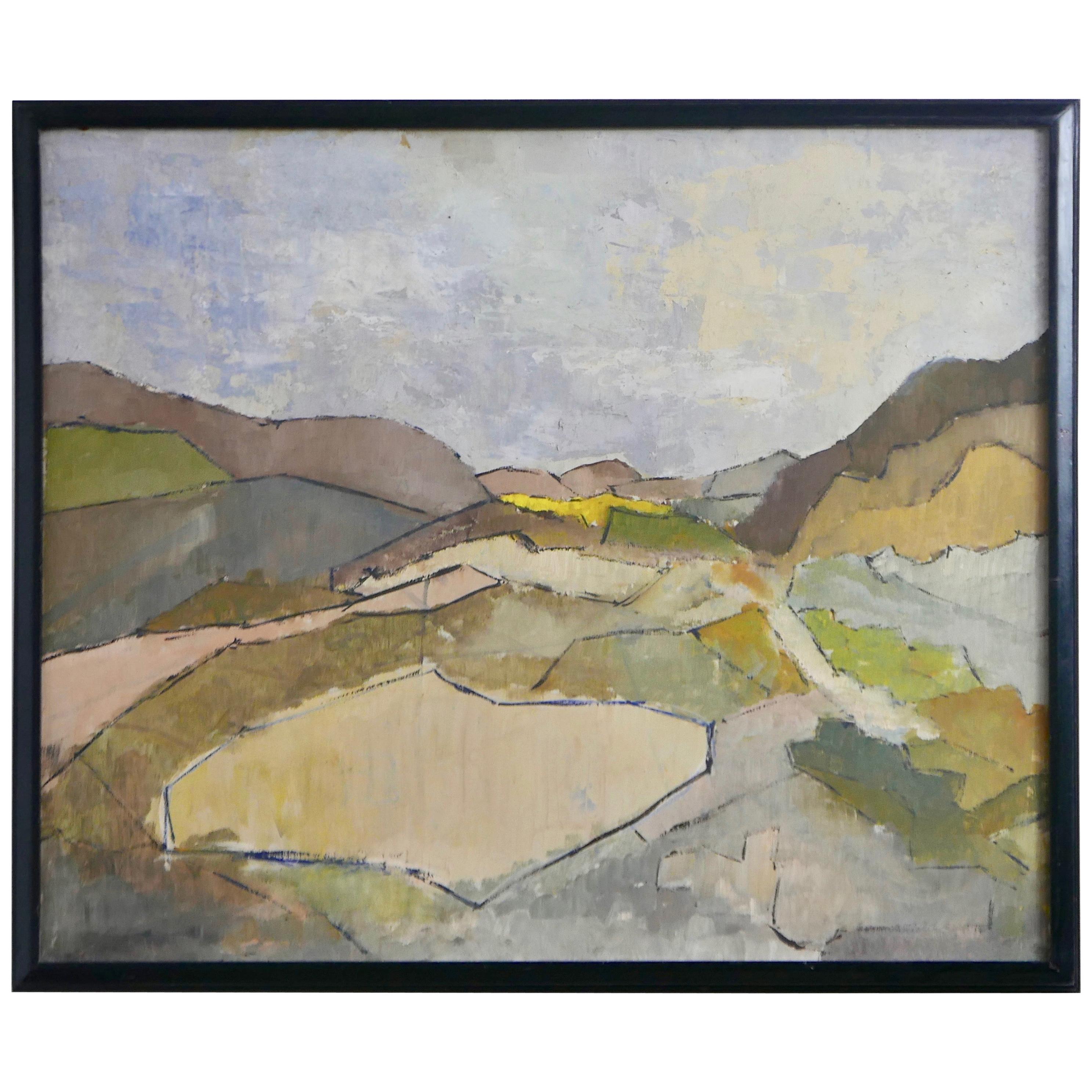 Mid-Century Landscape Painting by California Artist Leonard G. Heller