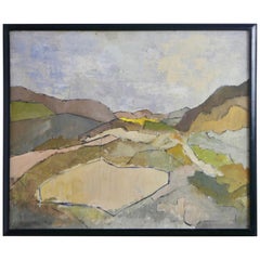 Vintage Mid-Century Landscape Painting by California Artist Leonard G. Heller