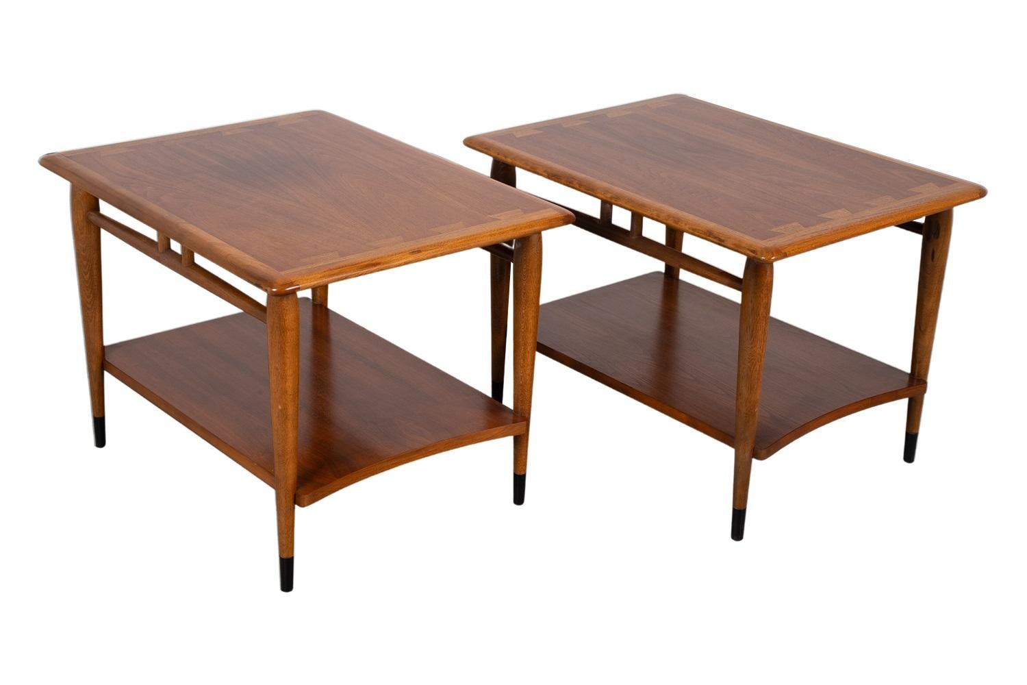 Mid-Century Modern Mid-Century Lane Acclaim Dovetail End Tables Pair For Sale