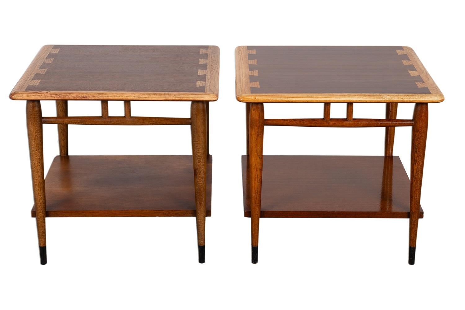 Mid-Century Lane Acclaim Schwalbenschwanz End Tische Paar (Mitte des 20. Jahrhunderts) im Angebot