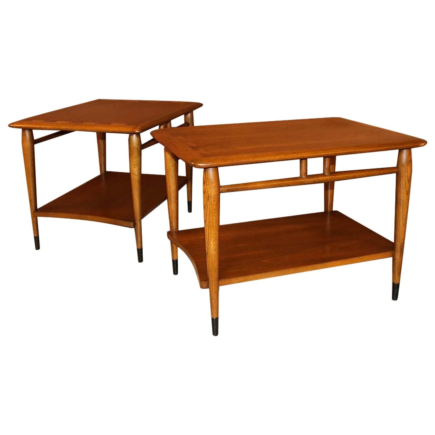 Midcentury Lane Acclaim Dovetail End Tables, Pair