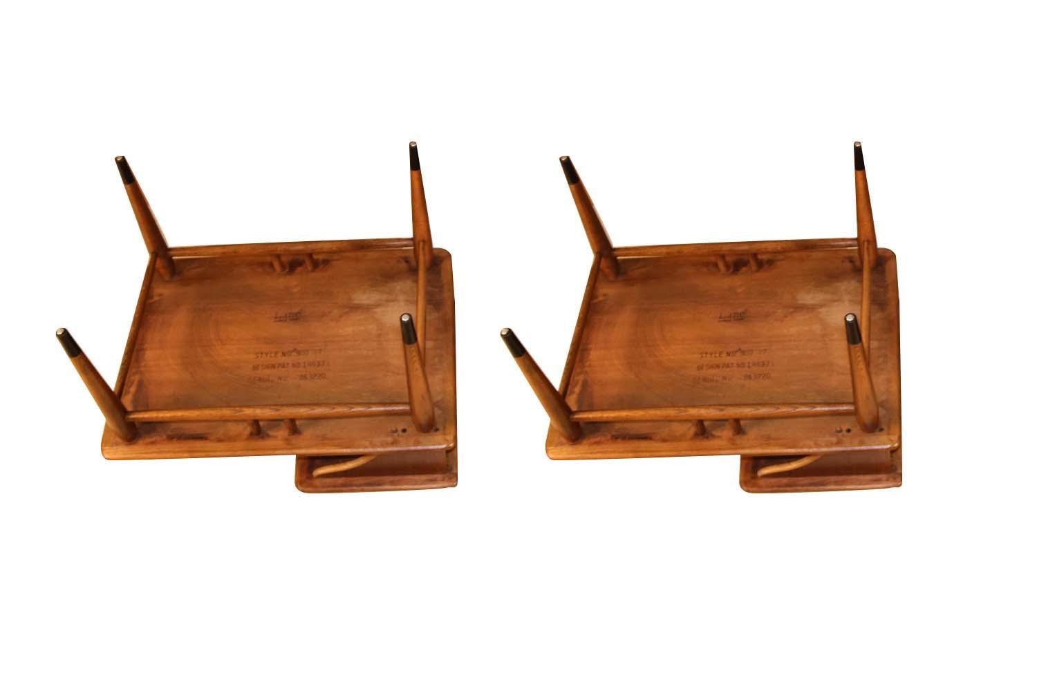 Midcentury Lane Acclaim Dovetail Two-Tier End Tables Pair 2