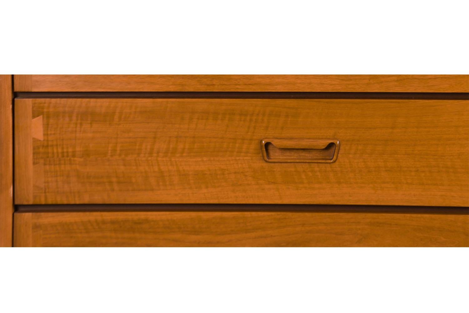 American Mid-Century Lane Acclaim Dovetail Walnut Tall Dresser For Sale