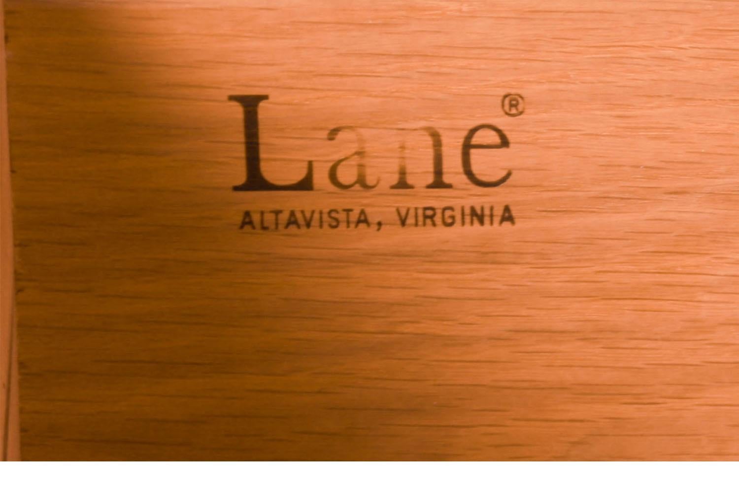 Mid-Century Lane Acclaim Dovetail Walnut Tall Dresser For Sale 2