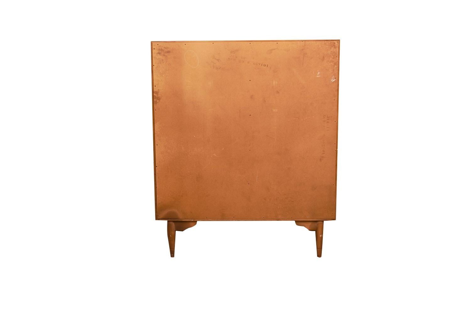 Mid-Century Lane Acclaim Dovetail Walnut Tall Dresser For Sale 1