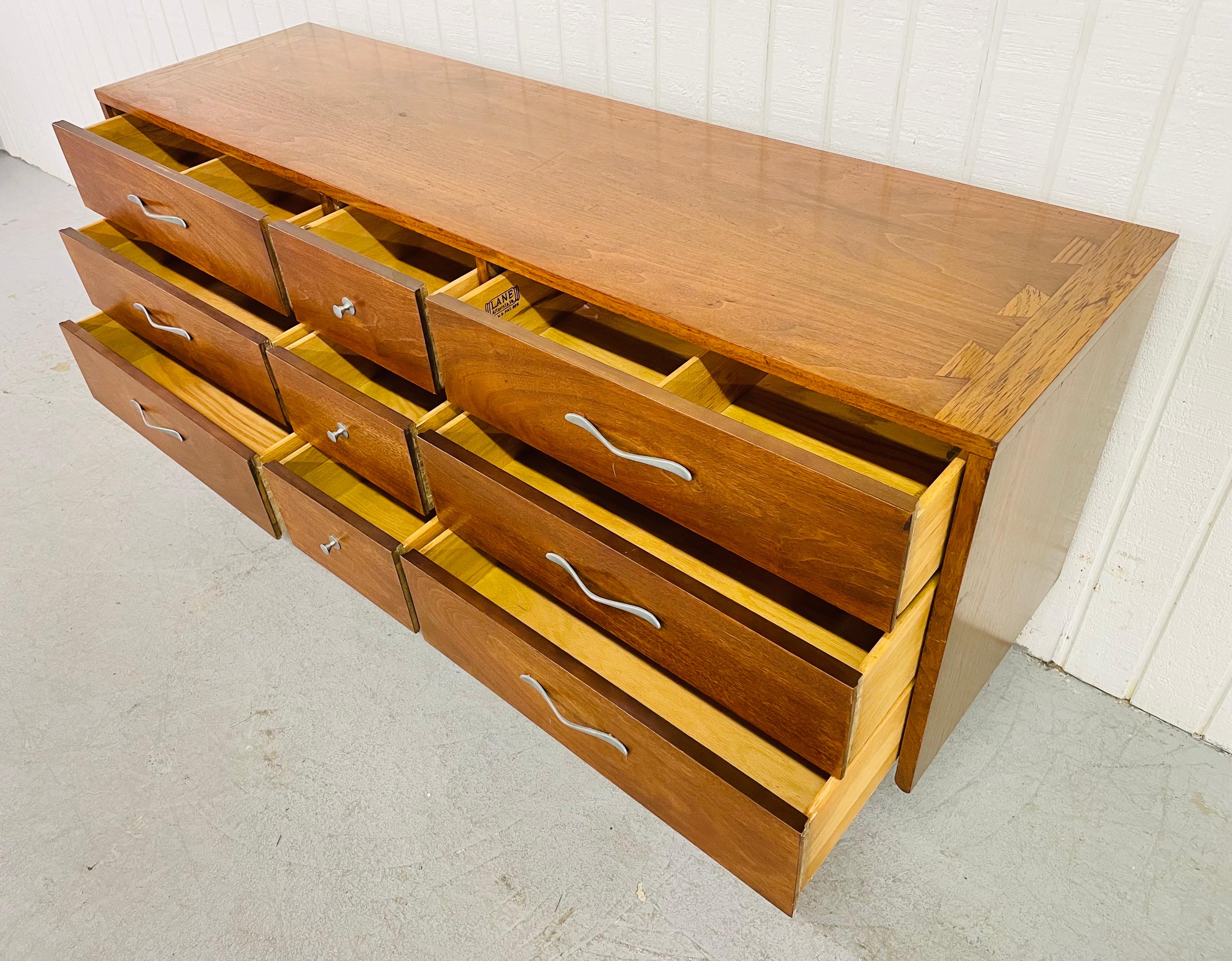 Mid-20th Century Mid-Century Lane Acclaim Walnut Triple Dresser