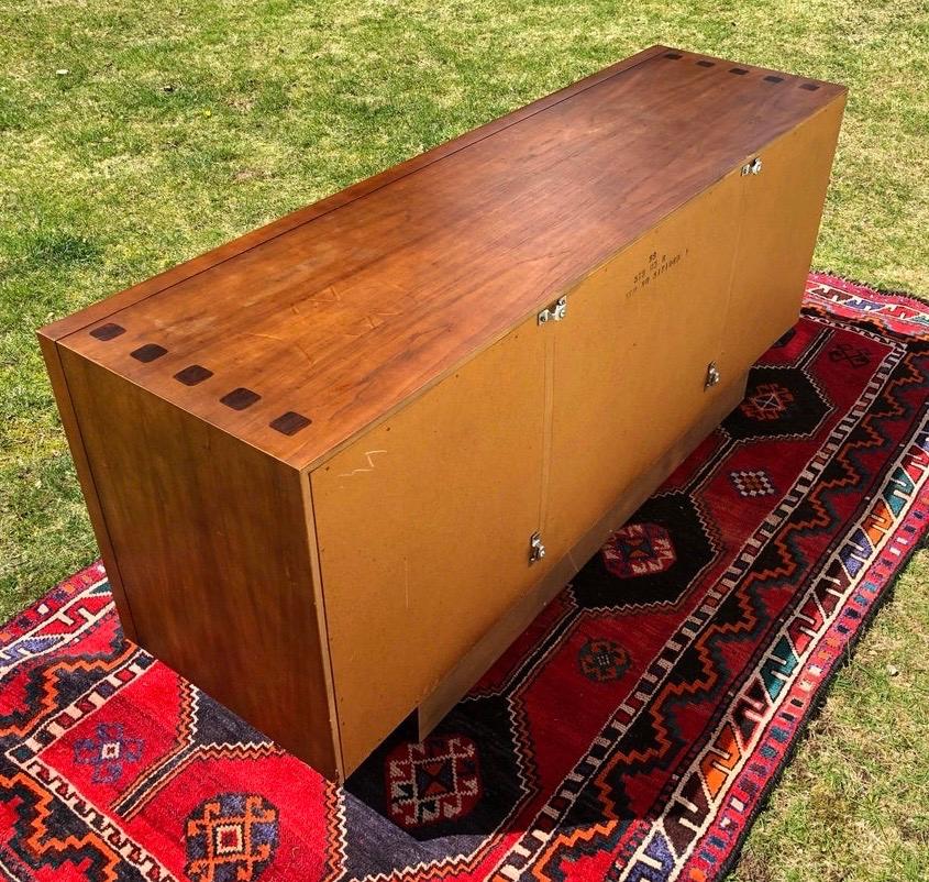 Mid-Century Modern Midcentury Lane Altavista Floating Rosewood and Walnut Credenza Dresser Chest