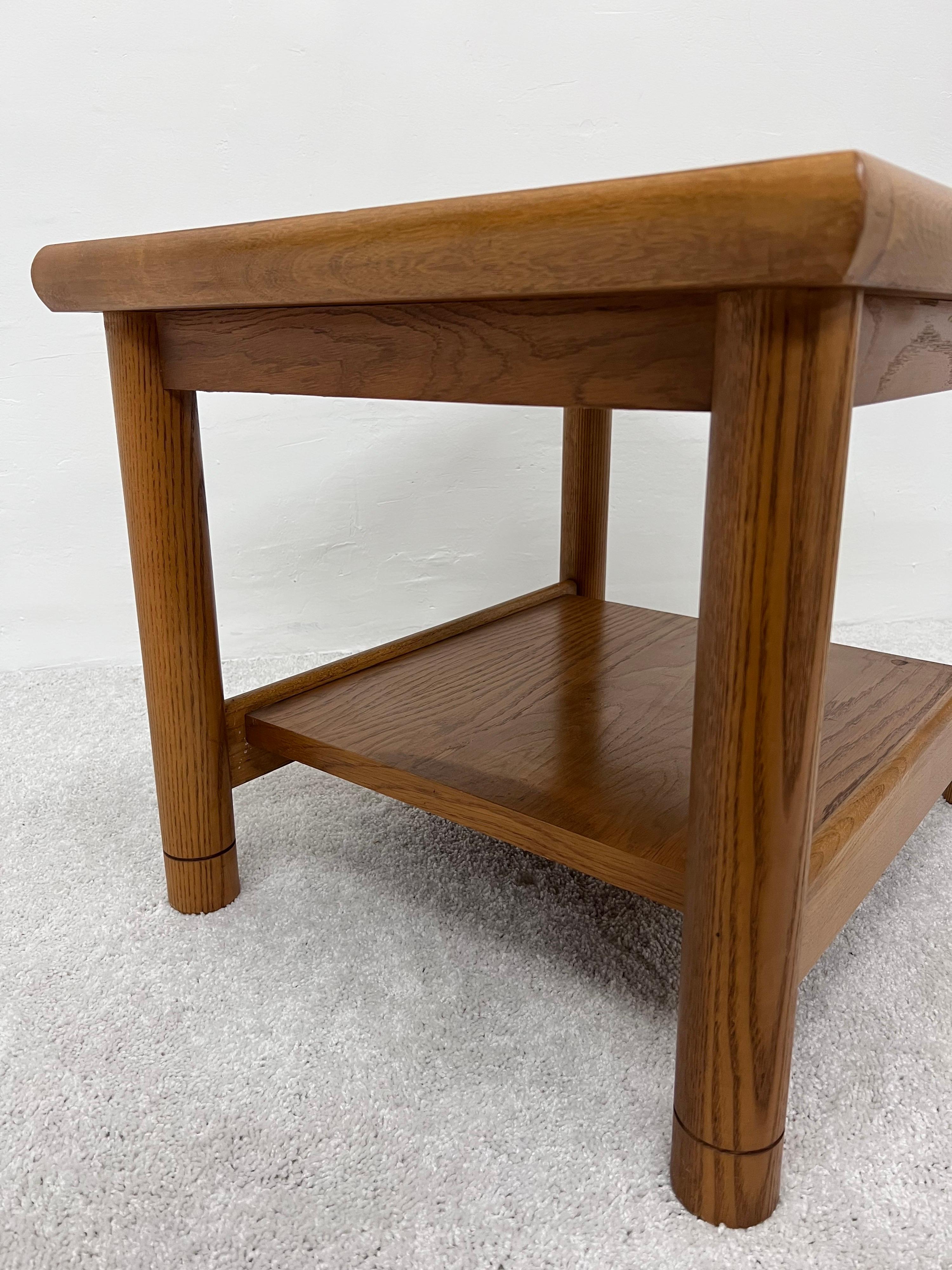 Mid-Century Lane Altavista Oak Side Tables, 1970s - a Pair For Sale 4