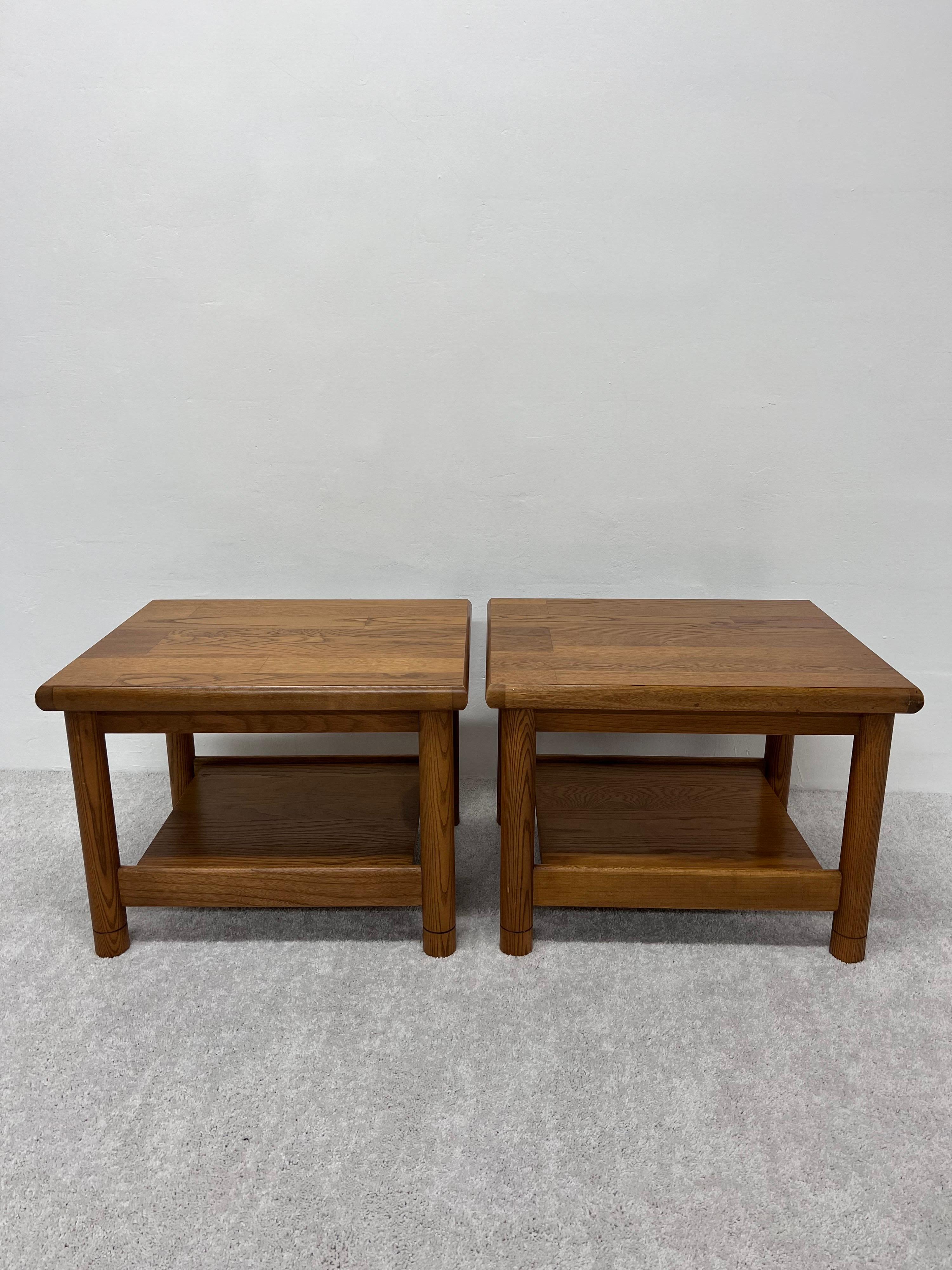 20ième siècle Tables d'appoint en chêne Altavista de Mid-Century Lane, 1970 - une paire en vente