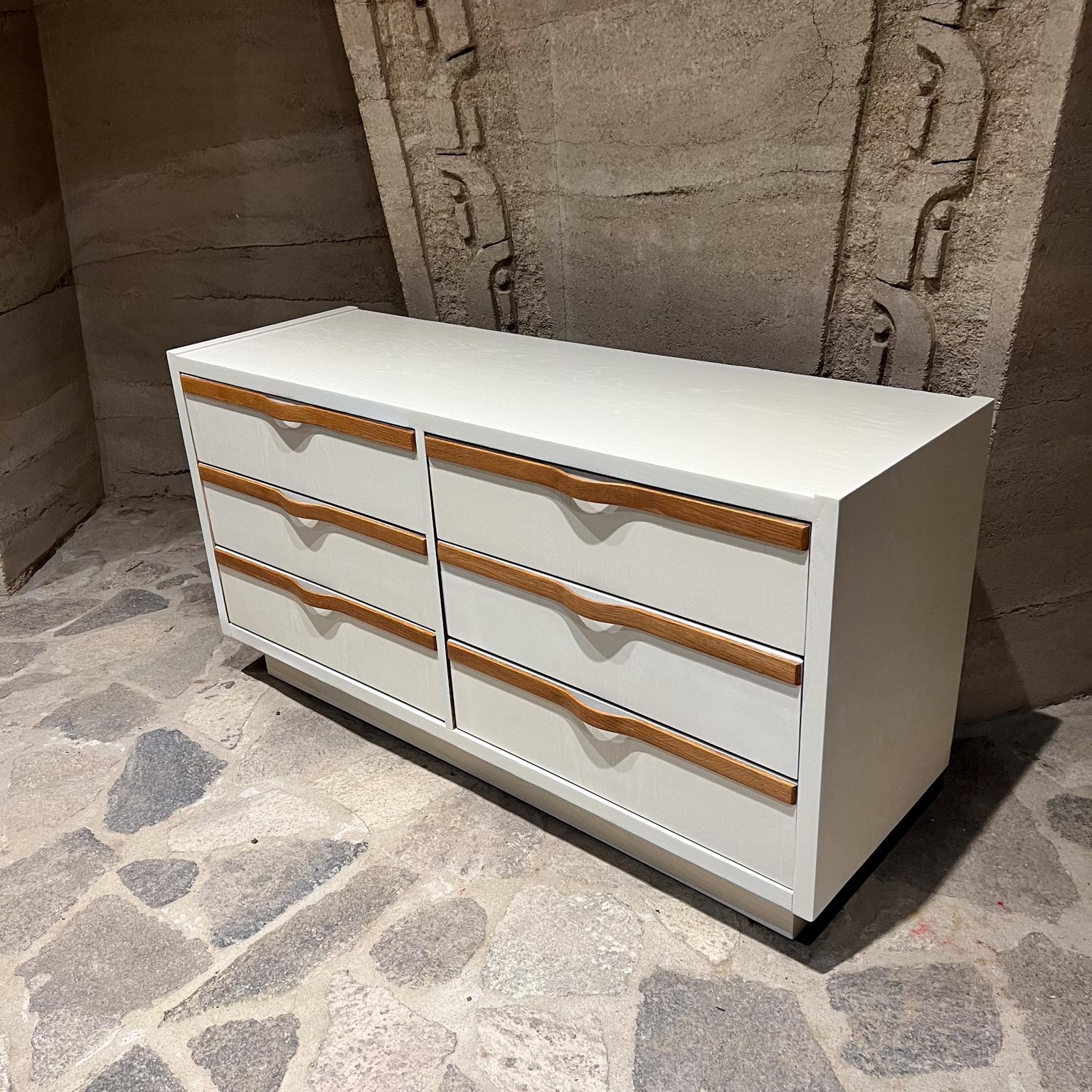 Painted Mid Century Lane Altavista Sculptural Bent Oak Double Dresser 1960s For Sale