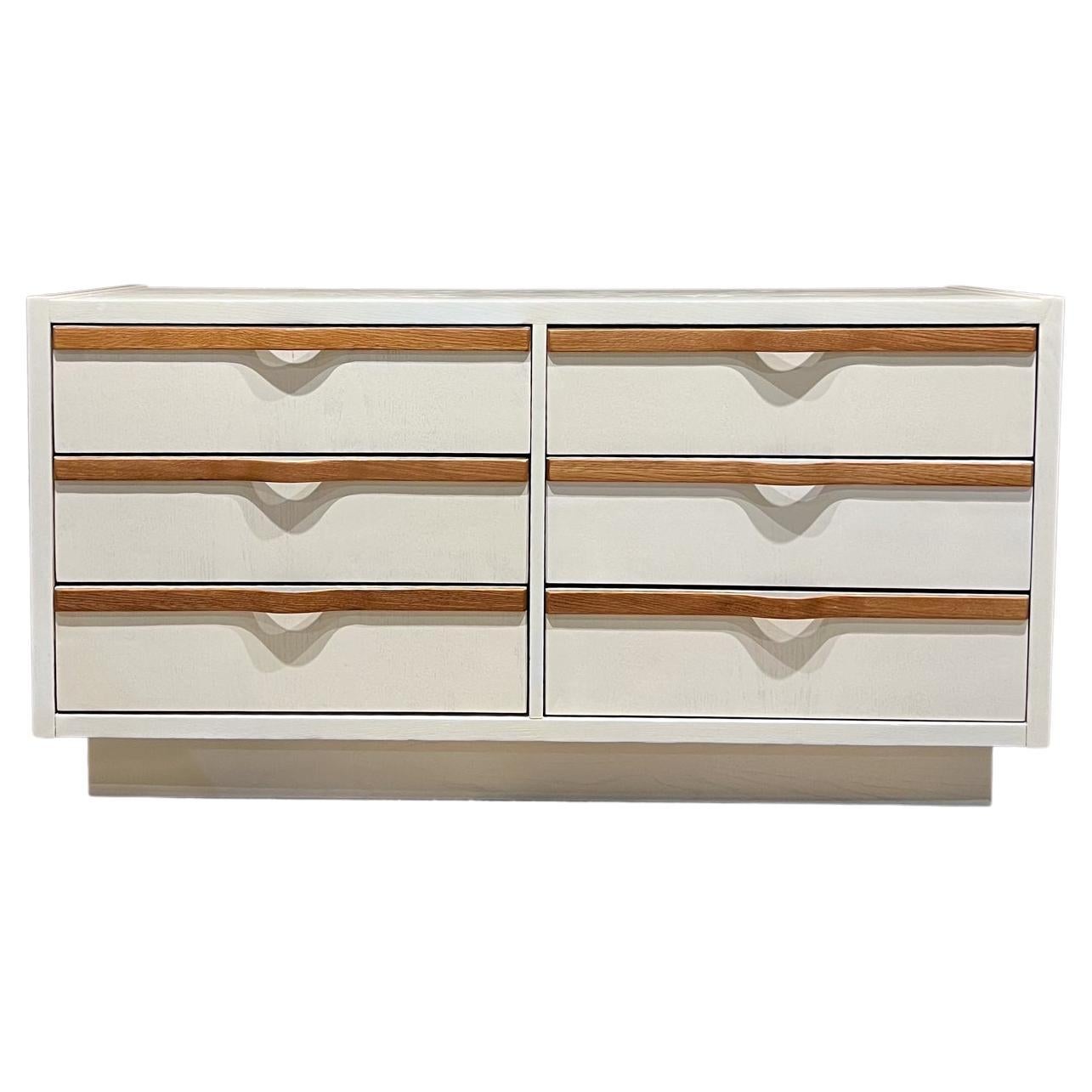 Mid Century Lane Altavista Sculptural Bent Oak Double Dresser 1960s For Sale