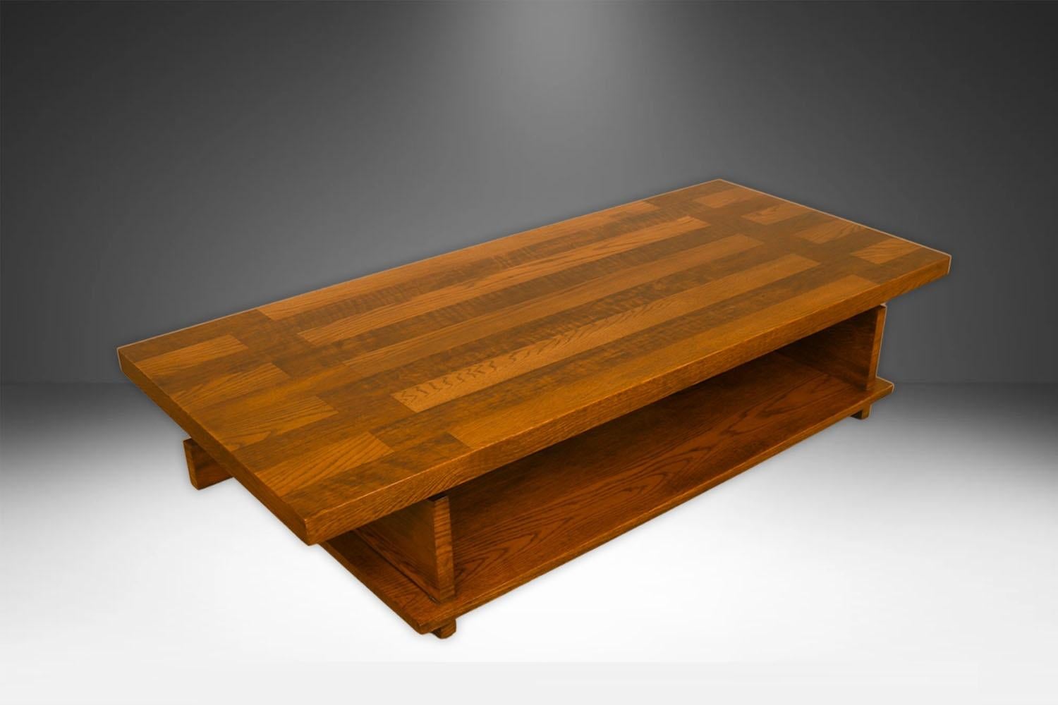 Mid-Century Lane Brutalist Coffee Table Bench For Sale 6