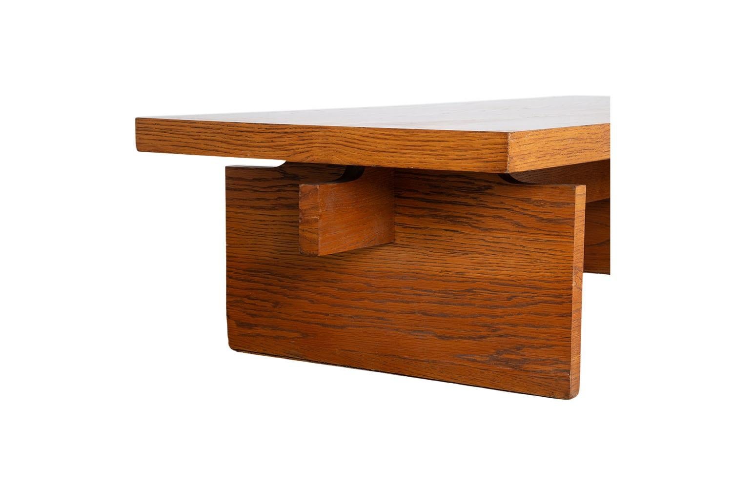 Mid-Century Lane's Brutalist Couchtisch Bank im Zustand „Relativ gut“ im Angebot in Baltimore, MD