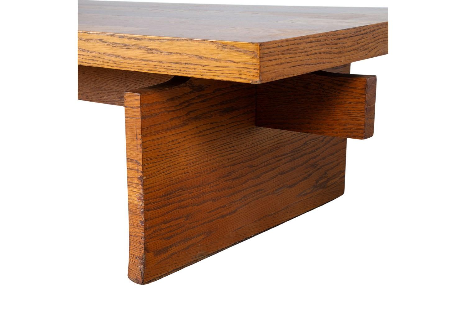Mid-Century Lane's Brutalist Couchtisch Bank im Angebot 1