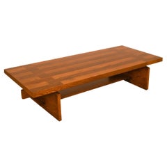 Antique Mid-Century Lane Brutalist Coffee Table Bench