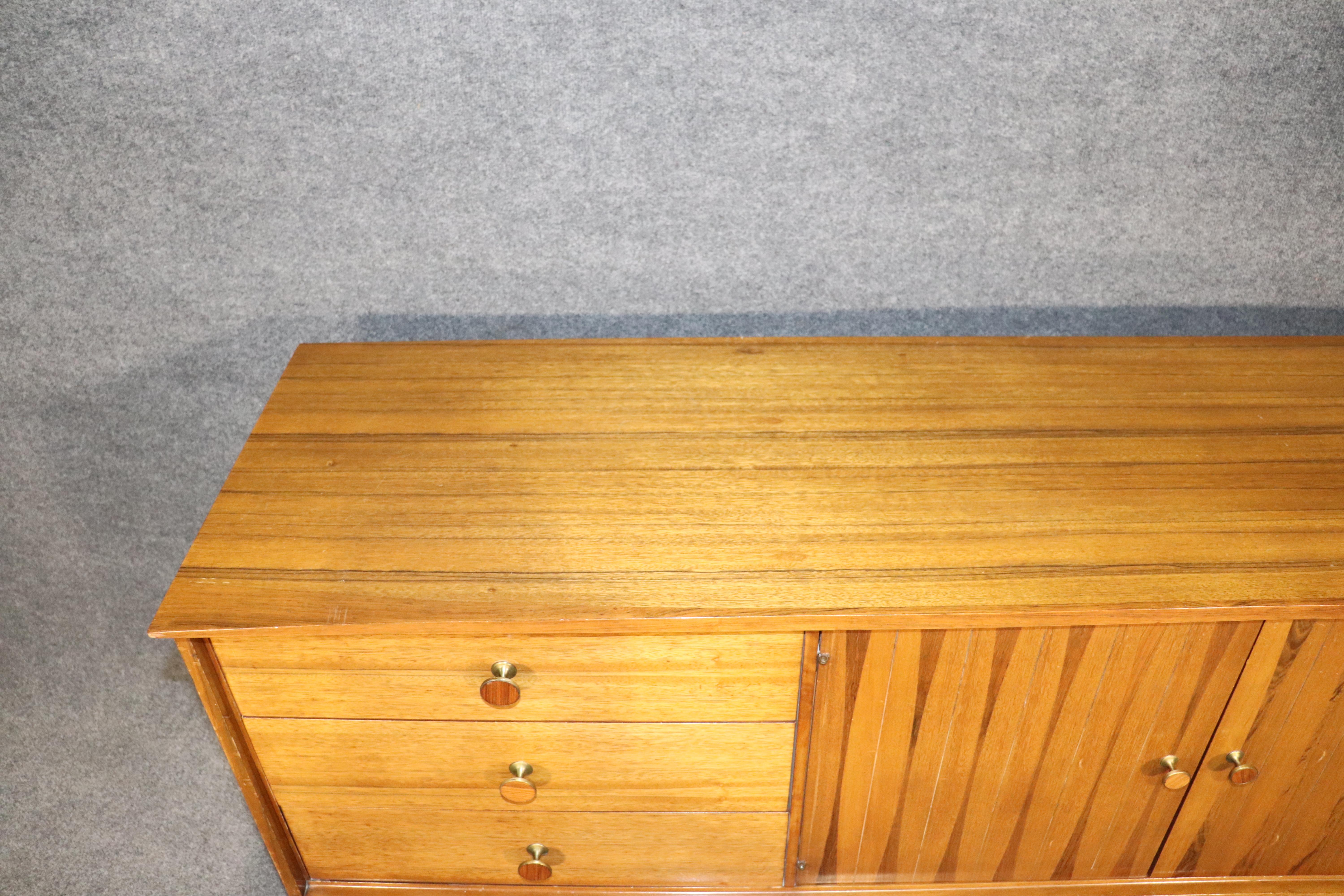 Walnut Mid-Century Lane Dresser w/ Inlay For Sale