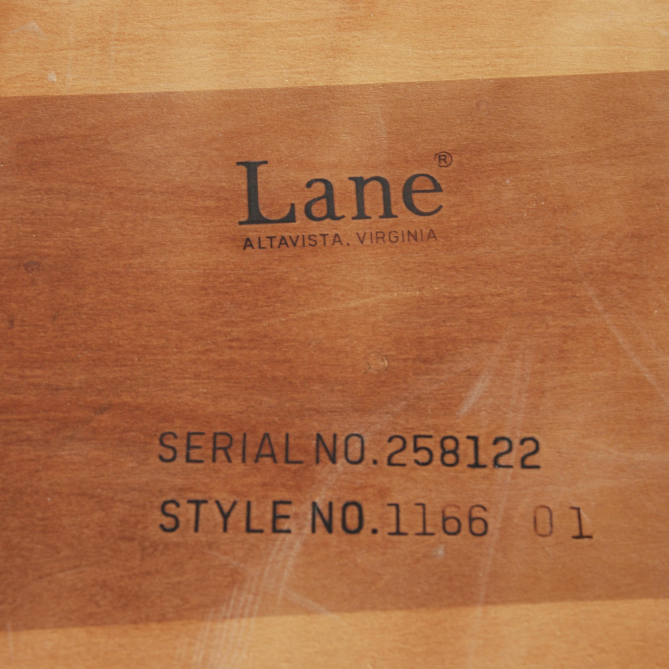 American Midcentury Lane Perception Oak Walnut X-Base Coffee Table
