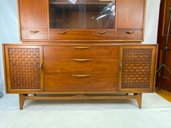 Midcentury Lane Perception Walnut Credenza/Hutch