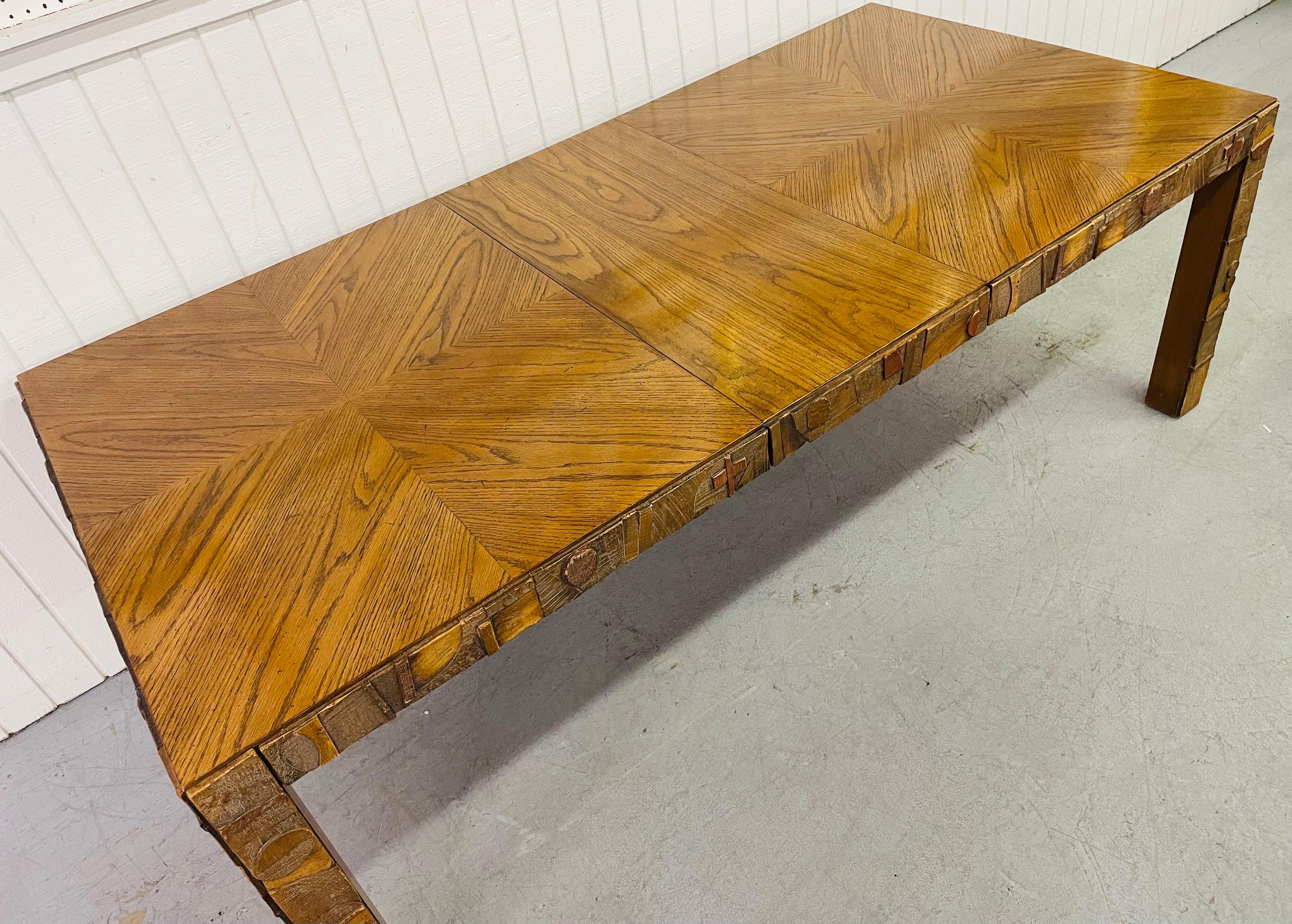 Oak Mid-Century Lane Pueblo Walnut Dining Table