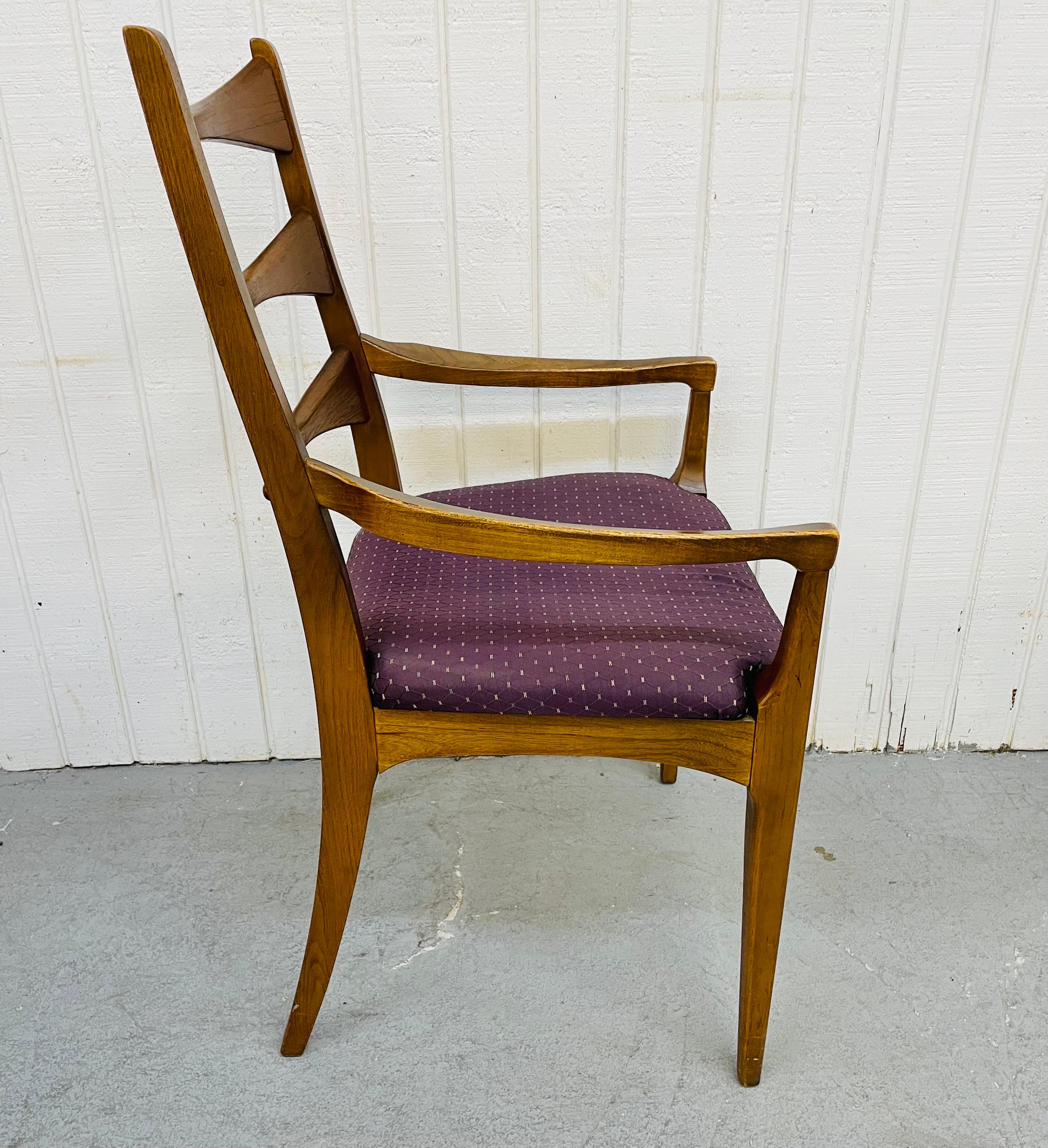 American Mid-Century Lane Rhythm Walnut Dining Chairs
