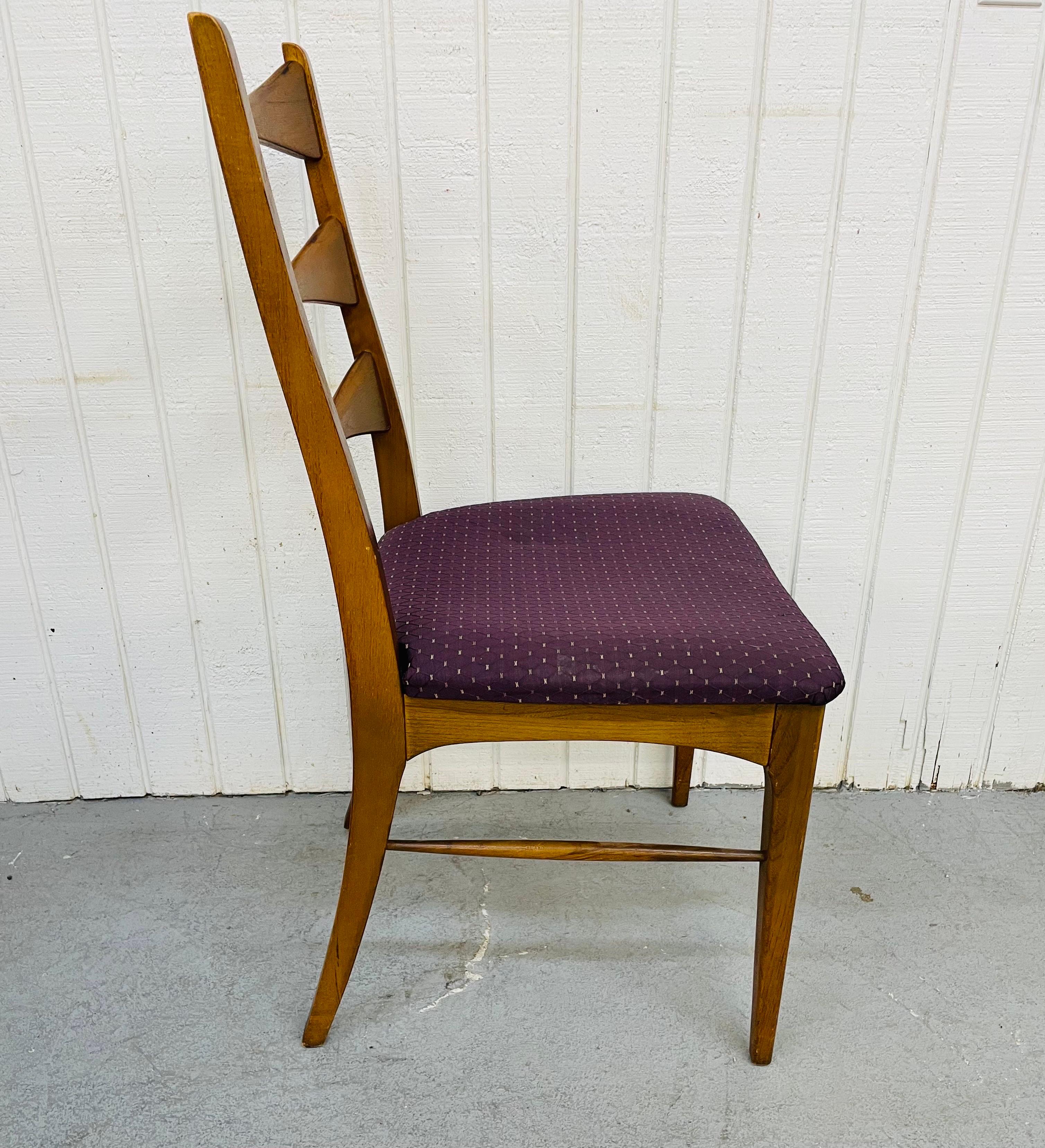 Upholstery Mid-Century Lane Rhythm Walnut Dining Chairs