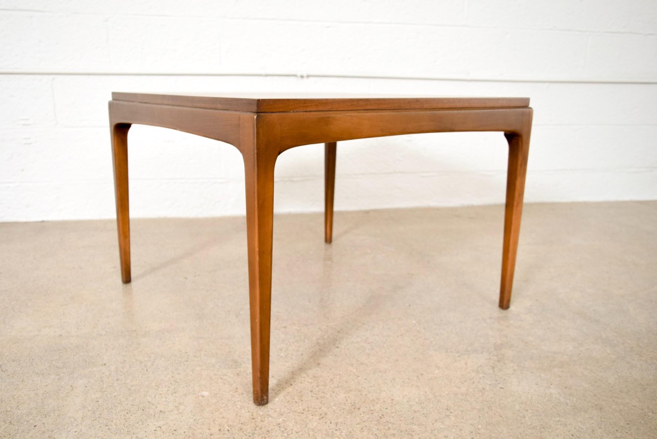 Mid-Century Modern Midcentury Lane Square Walnut Wood Coffee or End Table, 1960s