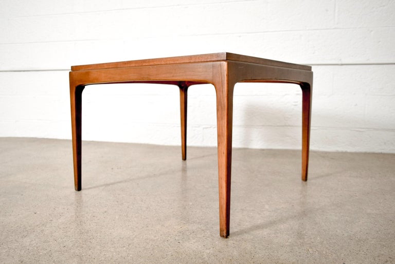 Midcentury Lane Square Walnut Wood Coffee or End Table, 1960s at 1stDibs