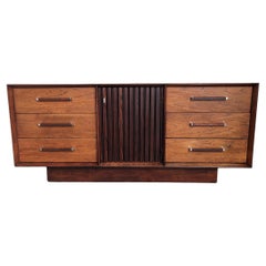 Mid-Century Lane 'Tower Suite' Floating Rosewood Pecan Wood Lowboy Chest Of Drawers 1960