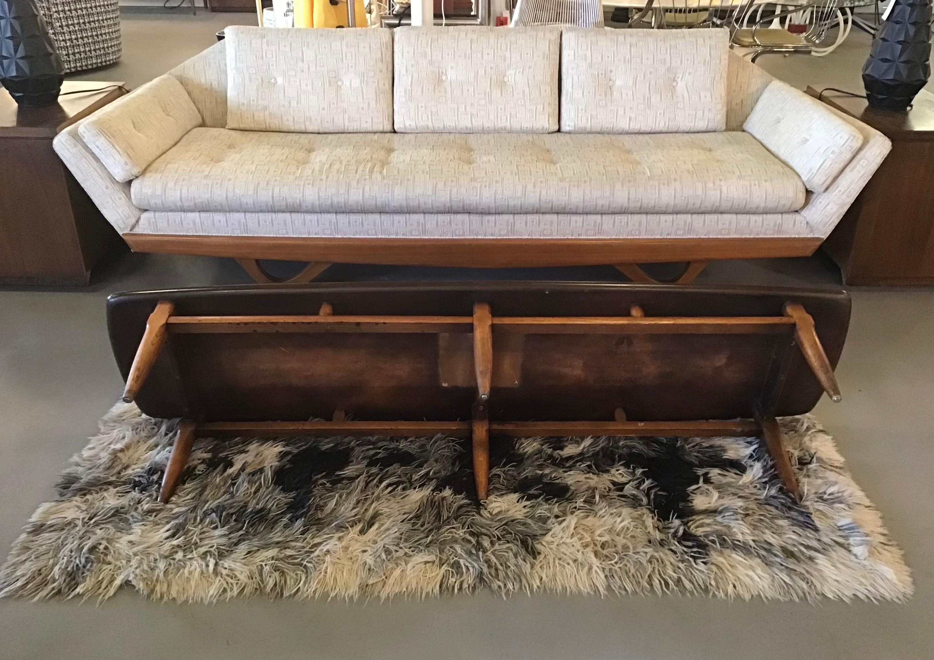 Mid-Century Lane Walnut and Burl Long Coffee Table 6