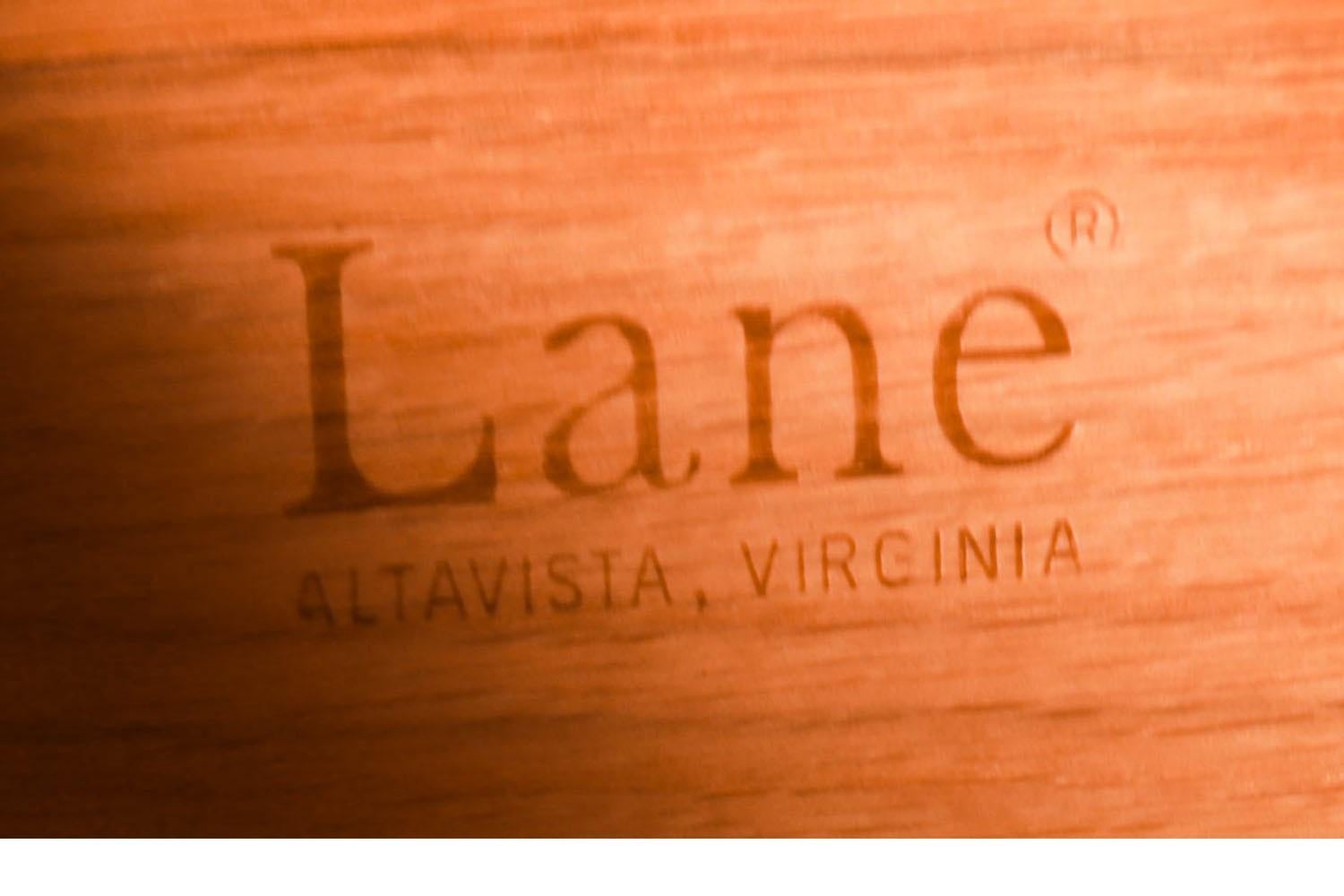 Mid-Century Lane Walnut Credenza Glass Display Cabinet Hutch For Sale 4