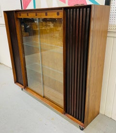 Mid-Century Lane Walnut & Rosewood Display Case
