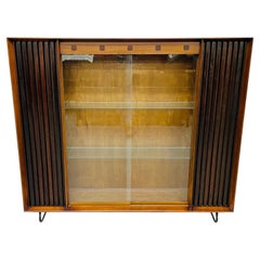 Mid-Century Lane Walnut & Rosewood Display Case