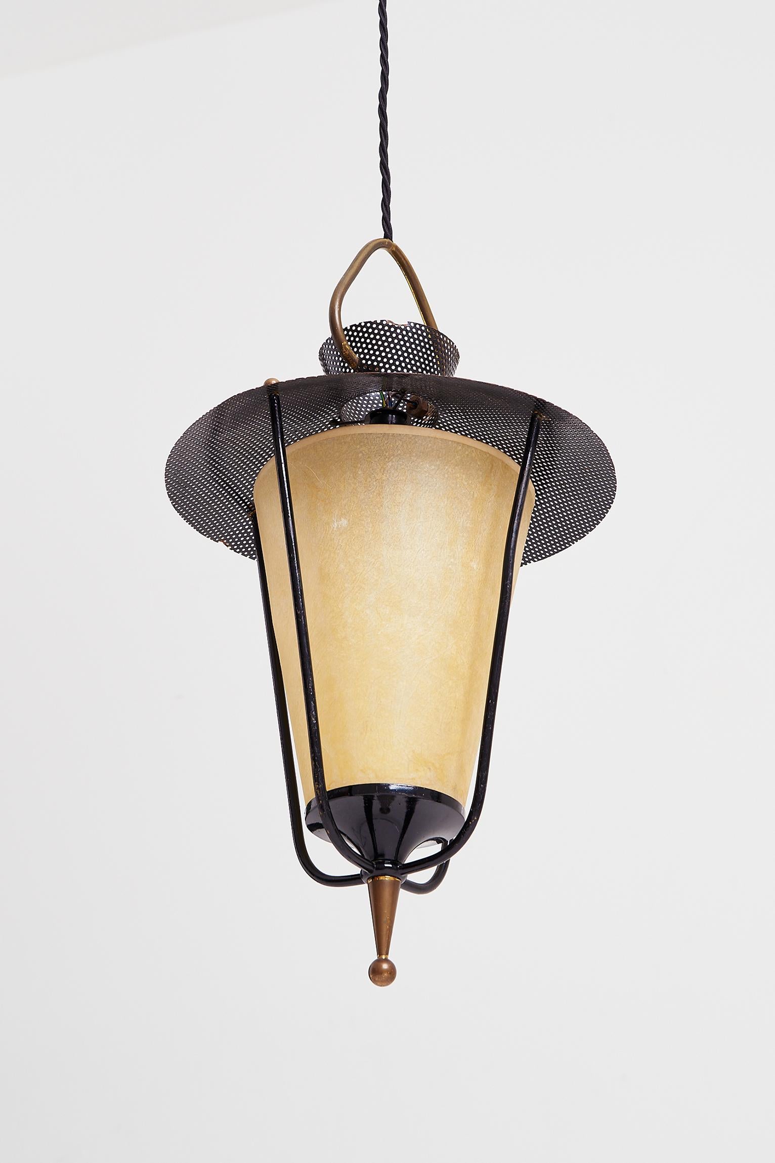 French Mid-Century Lantern by Maison Lunel