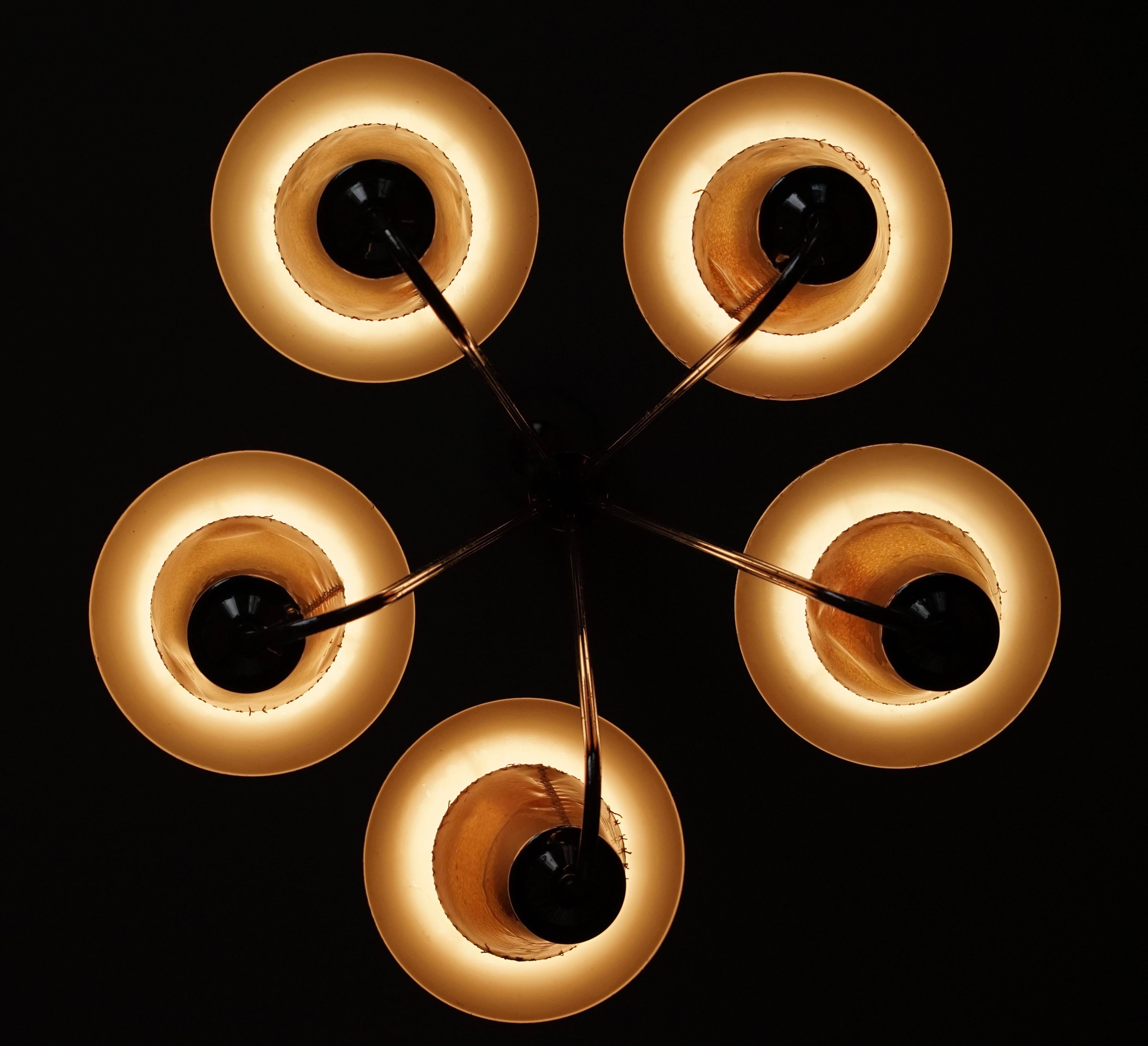 Midcentury Lantern Style Pendant Lamp For Sale 2