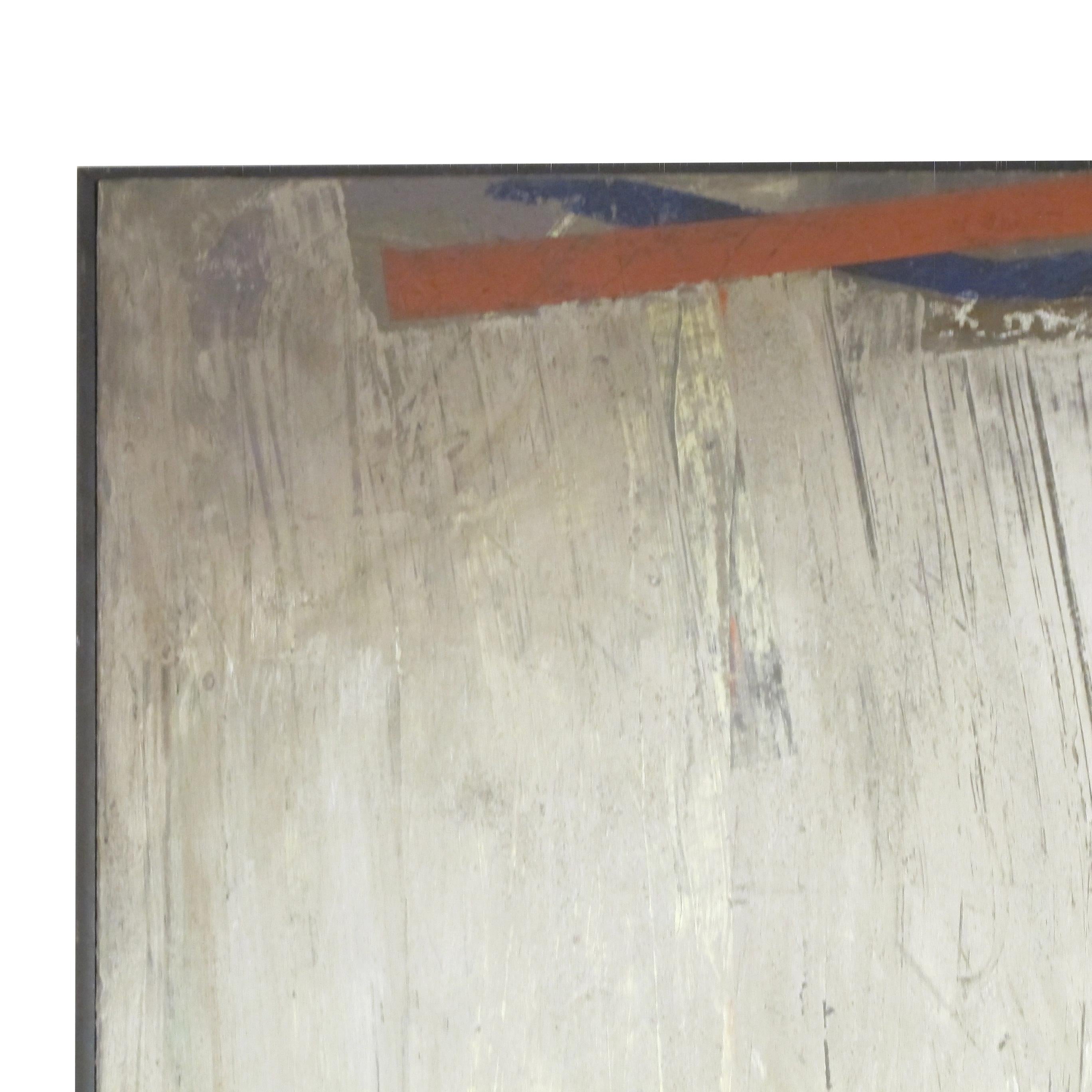 Mid-Century moderno Olio astratto su tela di grandi dimensioni della metà del secolo scorso con toni terrosi, francese in vendita