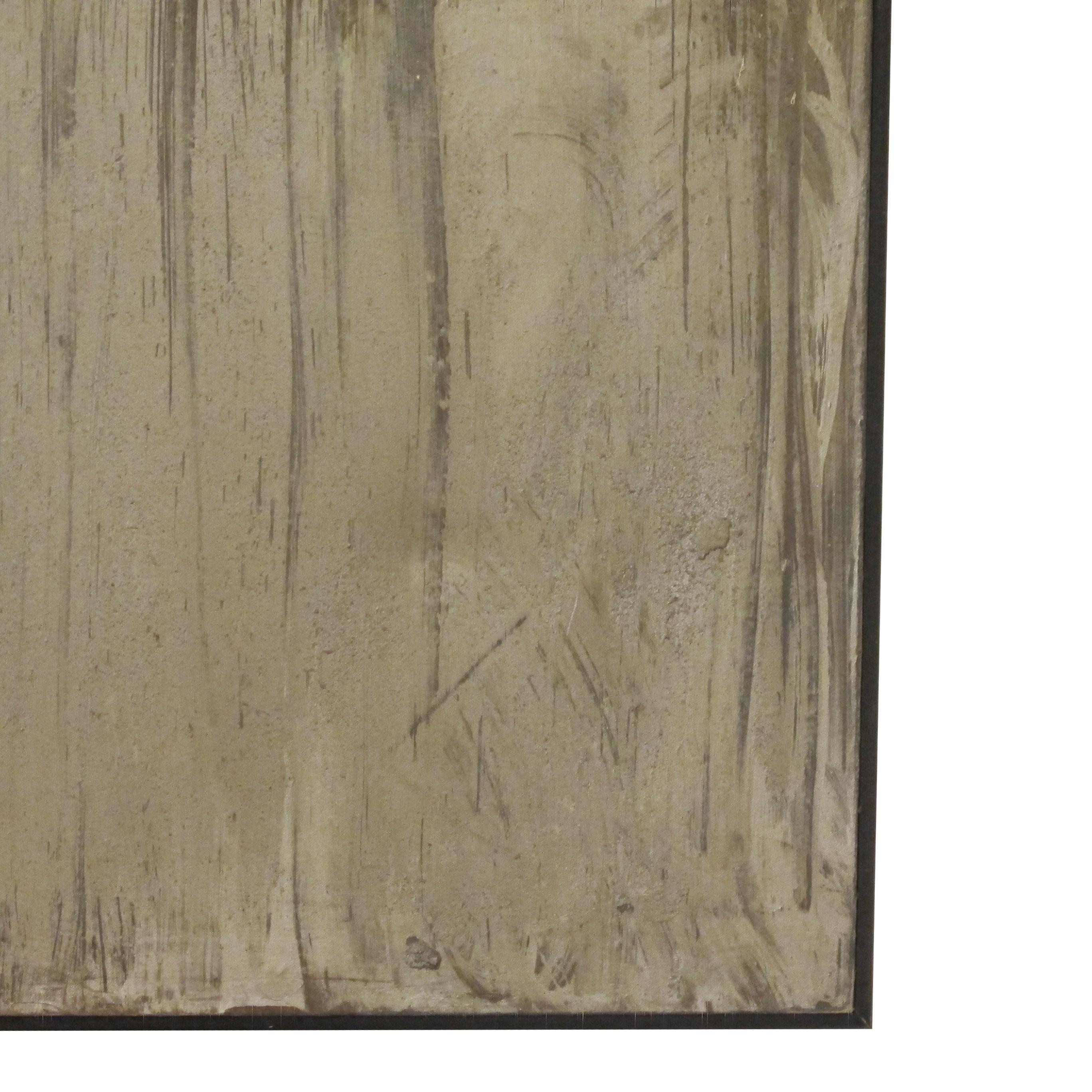 Dipinto a mano Olio astratto su tela di grandi dimensioni della metà del secolo scorso con toni terrosi, francese in vendita