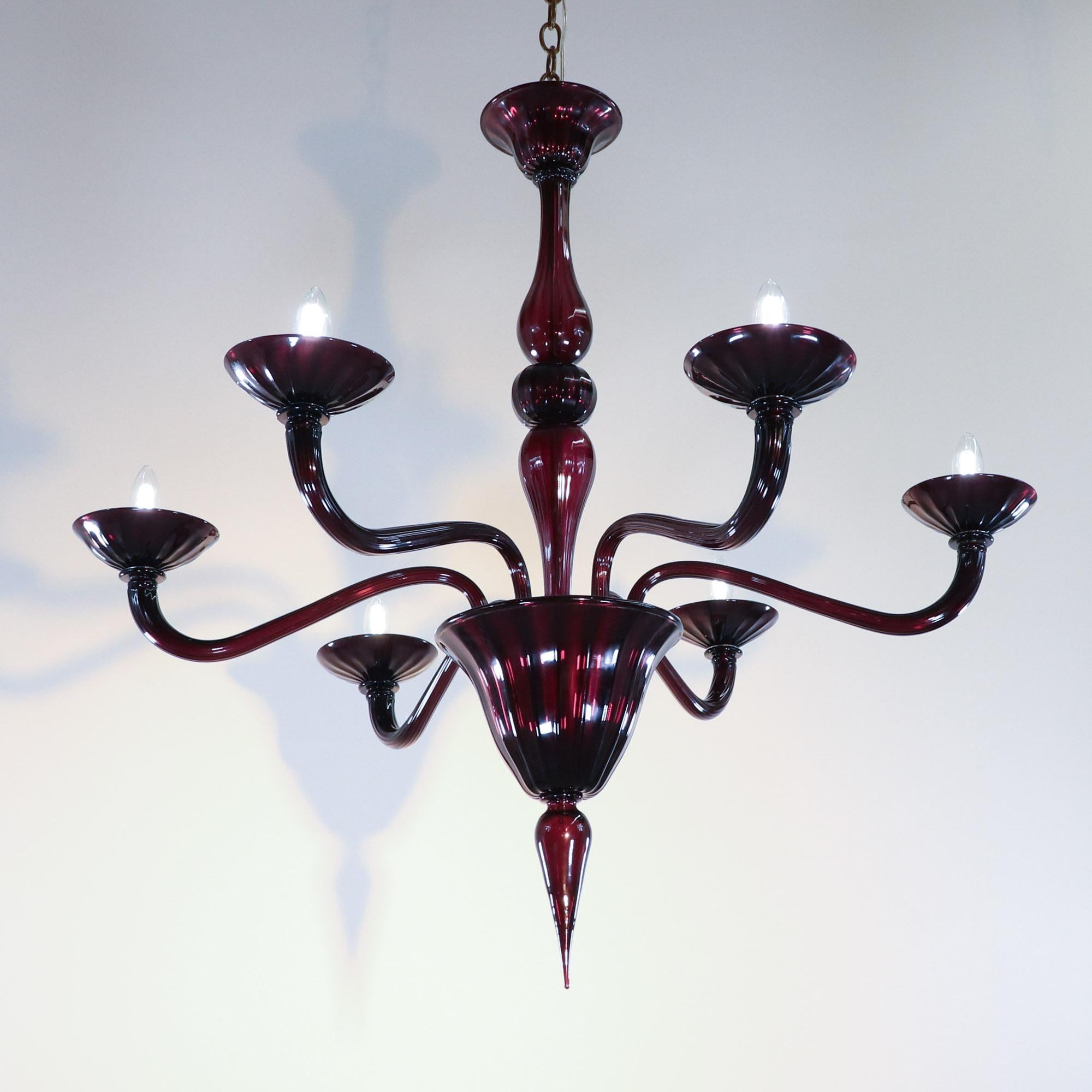 Fatto a mano Grande lampadario in vetro di Murano color argento e dorato A. Silver in vendita