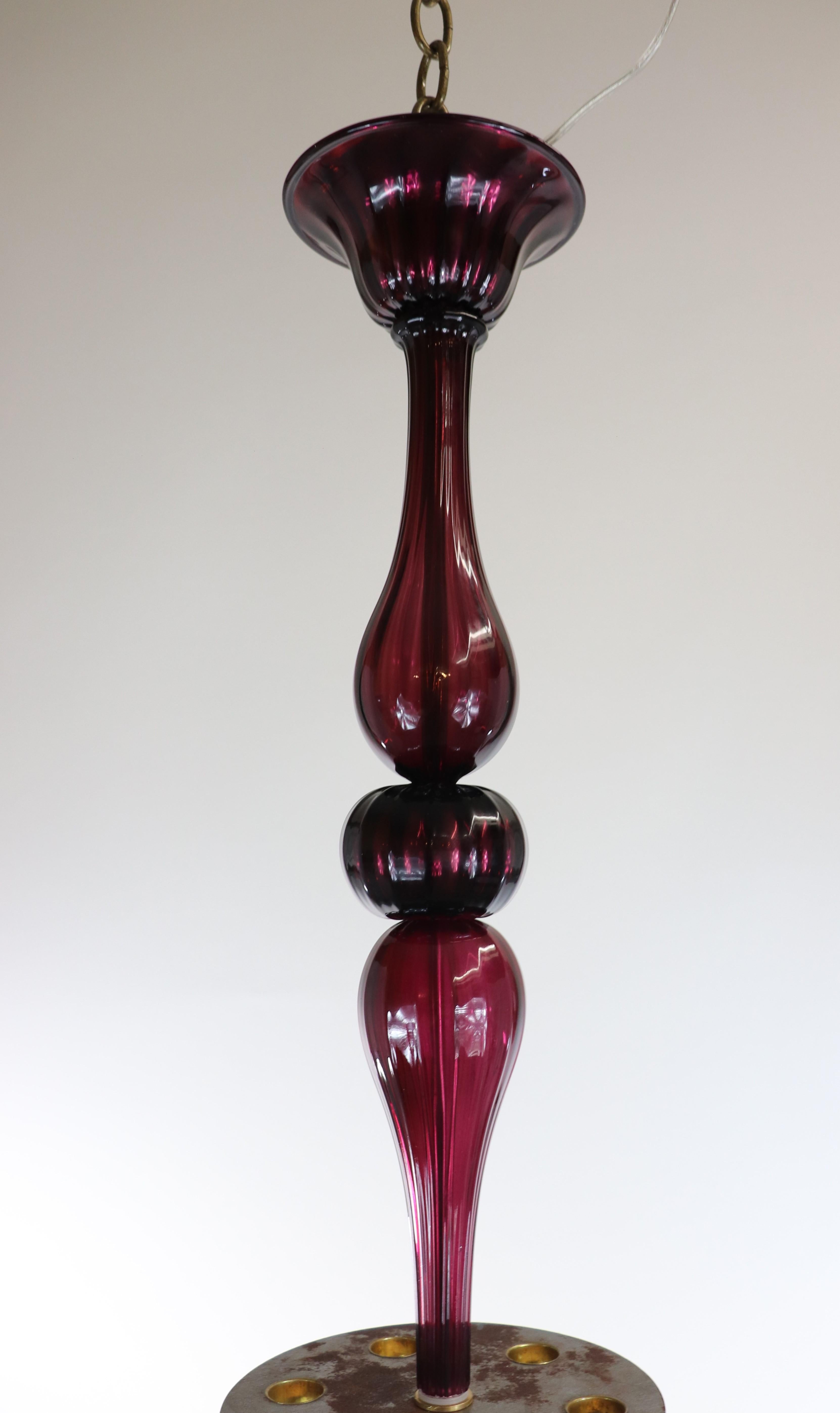 Grande lampadario in vetro di Murano color argento e dorato A. Silver in vendita 1