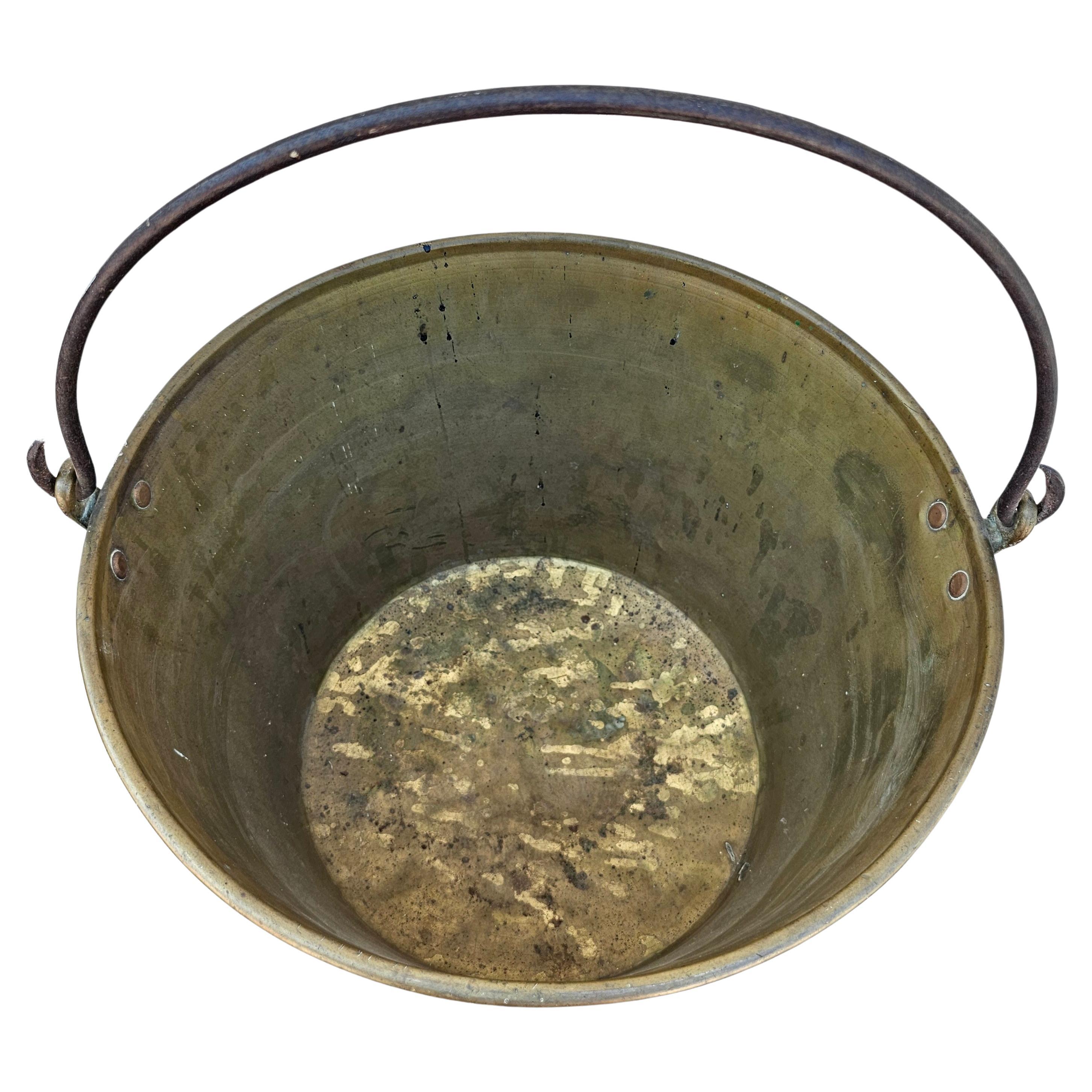 brass bucket with handle