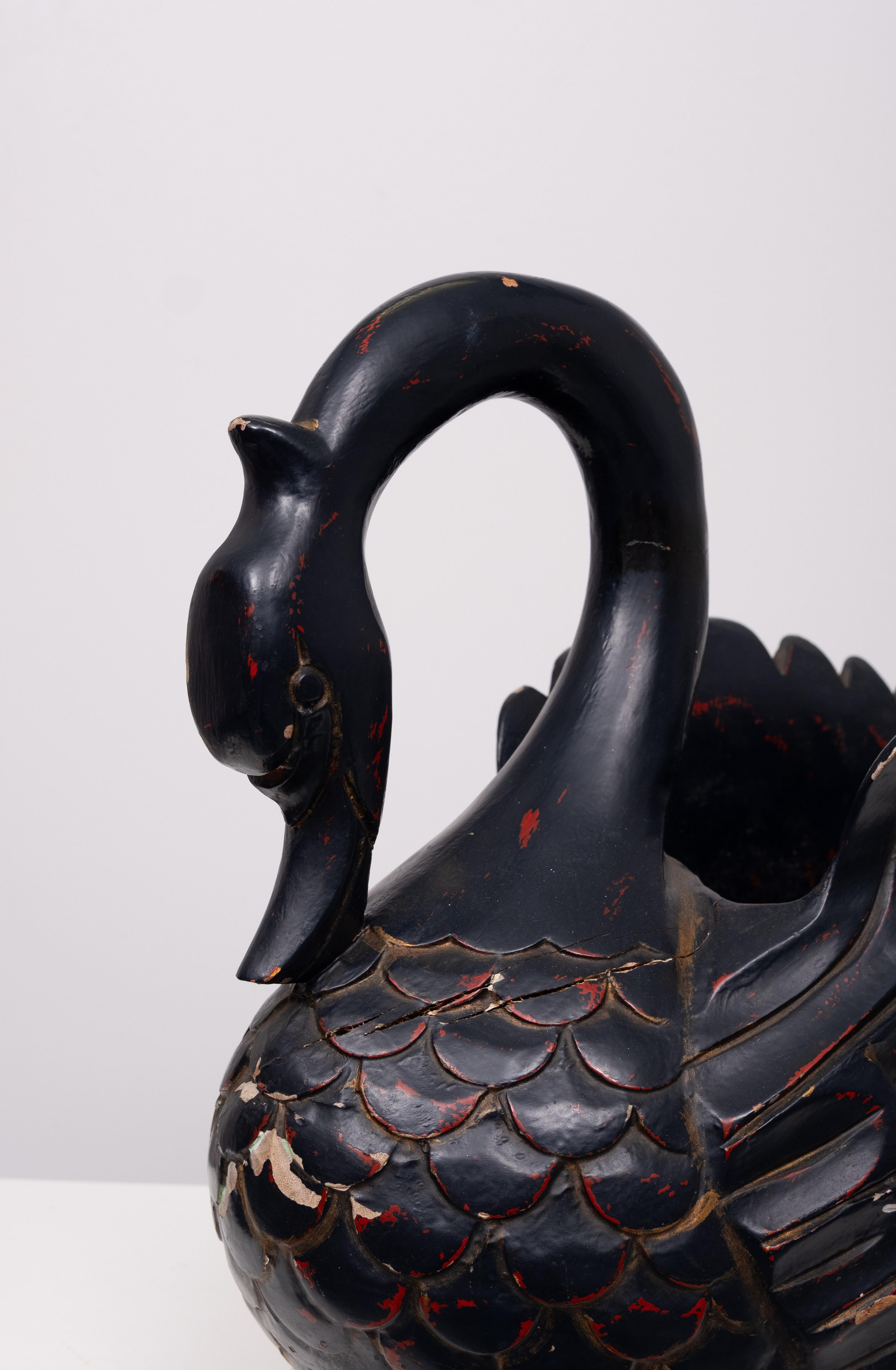 Metà XX secolo Cigno nero di grandi dimensioni di metà secolo in vendita