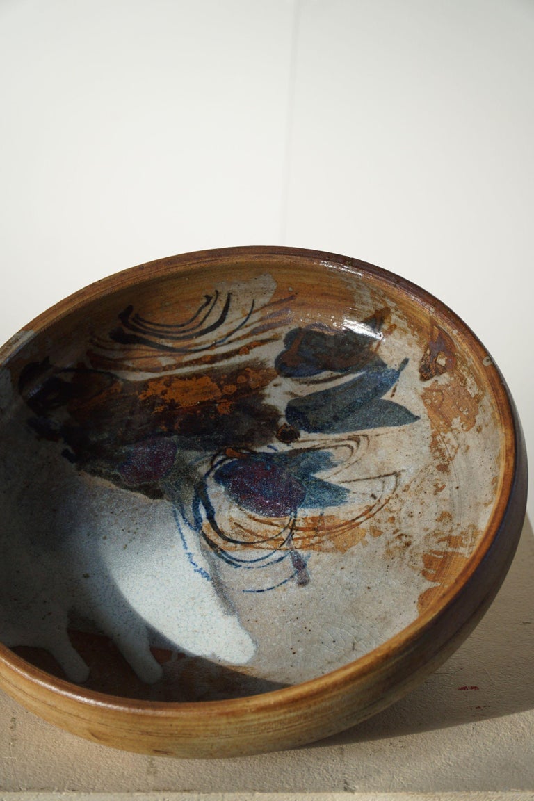 Mid Century Large Bowl in Ceramic by Conny Walther, 1970s For Sale 2