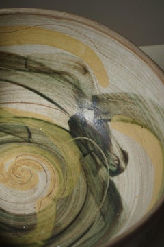 Mid Century Large Bowl in Ceramic by Hanne Schneider, 1988