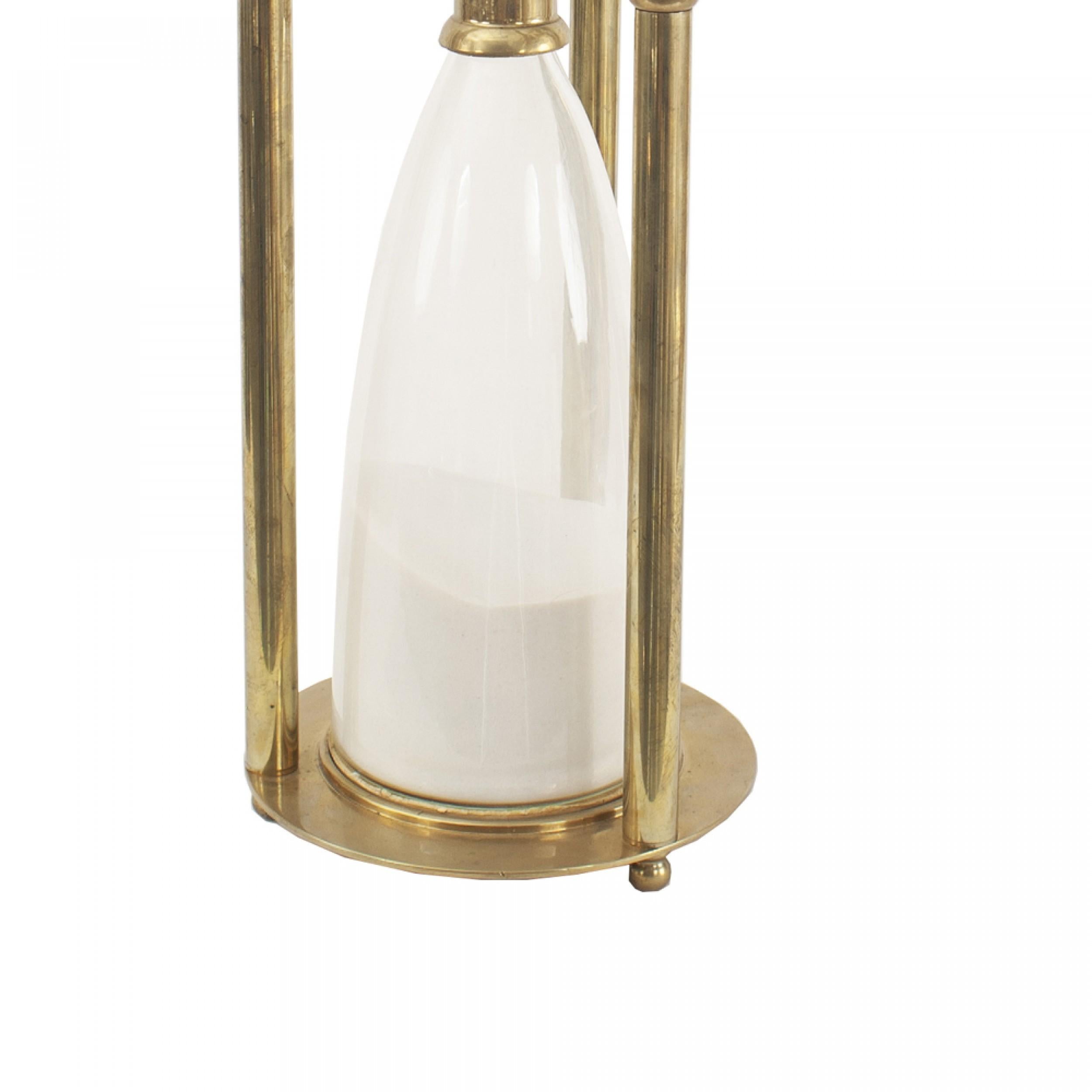 Mid-Century Modern Mid-Century Large Brass Hourglass For Sale