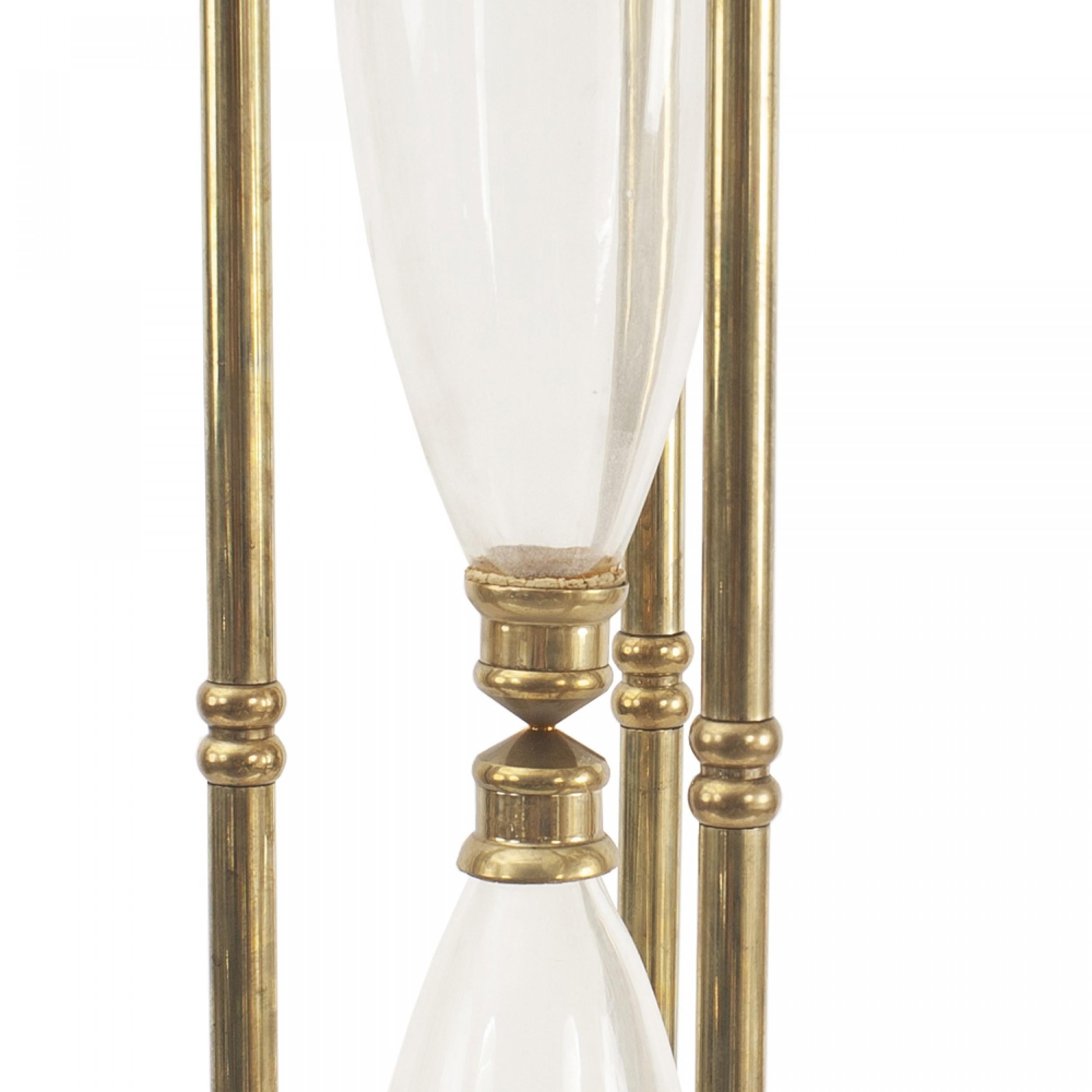 Unknown Mid-Century Large Brass Hourglass For Sale