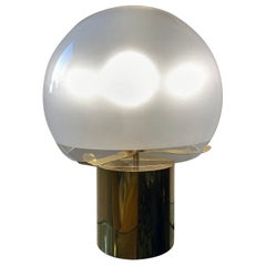 Mid Century Large Brass Table Lamp by L.C. Dominioni, Mod. PORCINO Azucena 1966